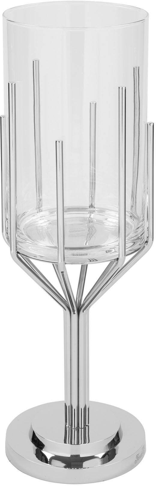 Fink Windlicht »LUXOR«, (1 St.), Silberfarben - aus Aluminium, Edelstahl und Glas