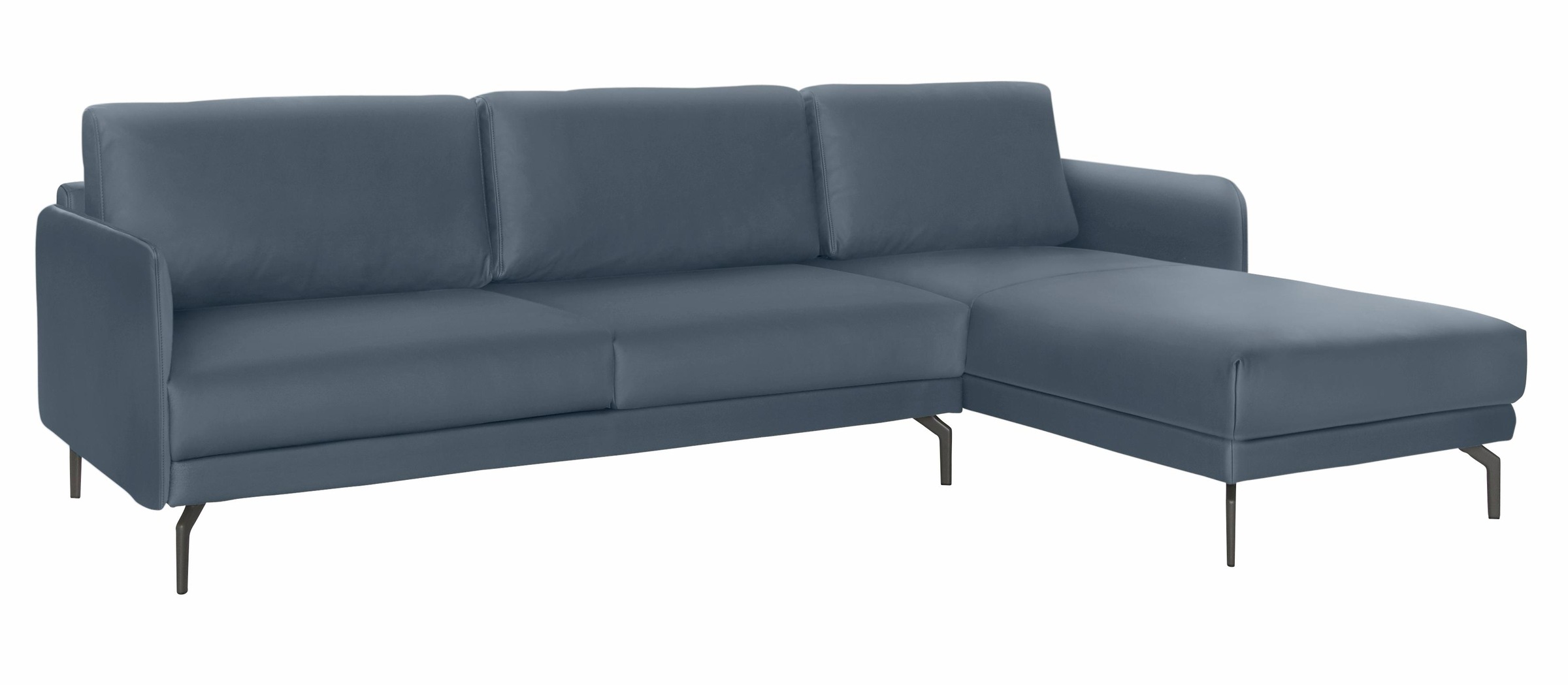 hülsta sofa Ecksofa »hs.450«, Armlehne sehr schmal, Breite 274 cm, Alugussfuß Umbragrau