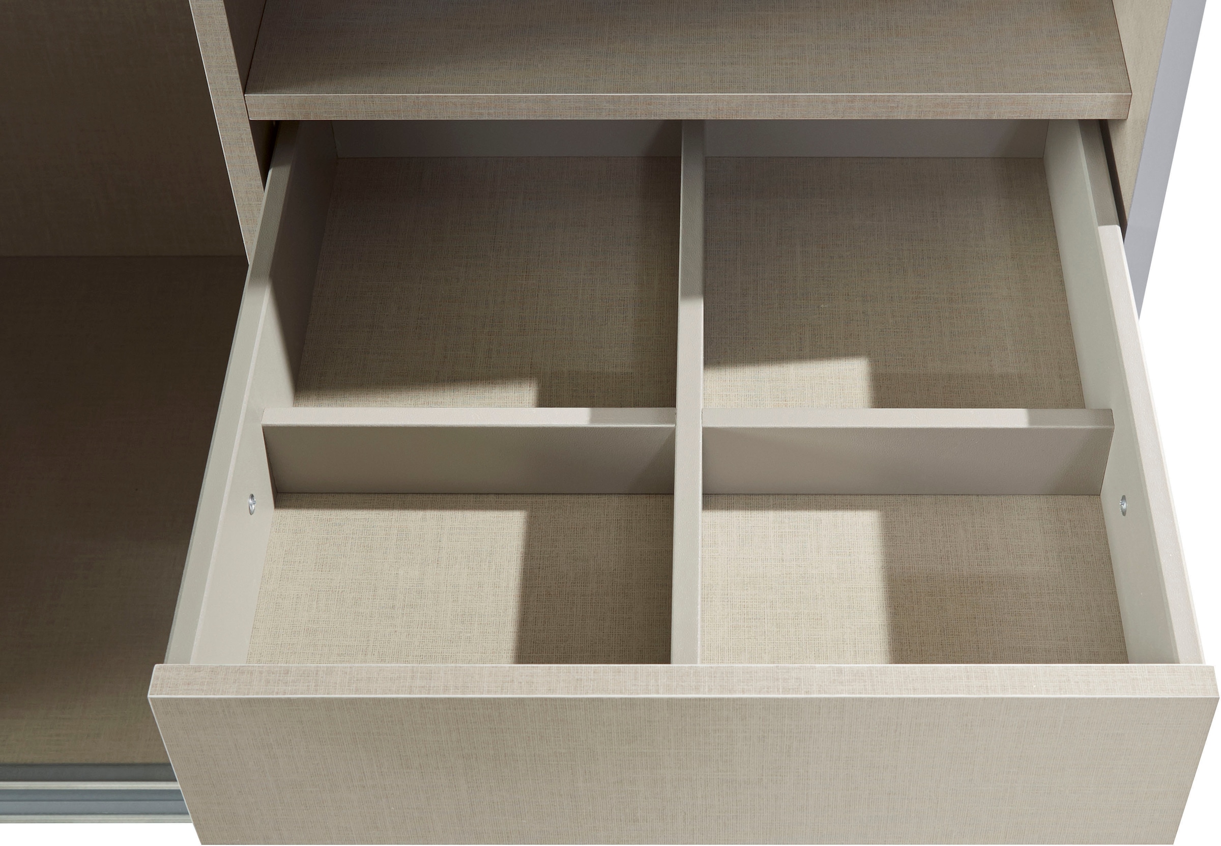 rauch Schwebetürenschrank »Kleiderschrank Schrank Garderobe TOPSELLER OTELI inkl. Inneneinteilung«, mit 3 Innenschubladen sowie zusätzlichen Einlegeböden MADE IN GERMANY