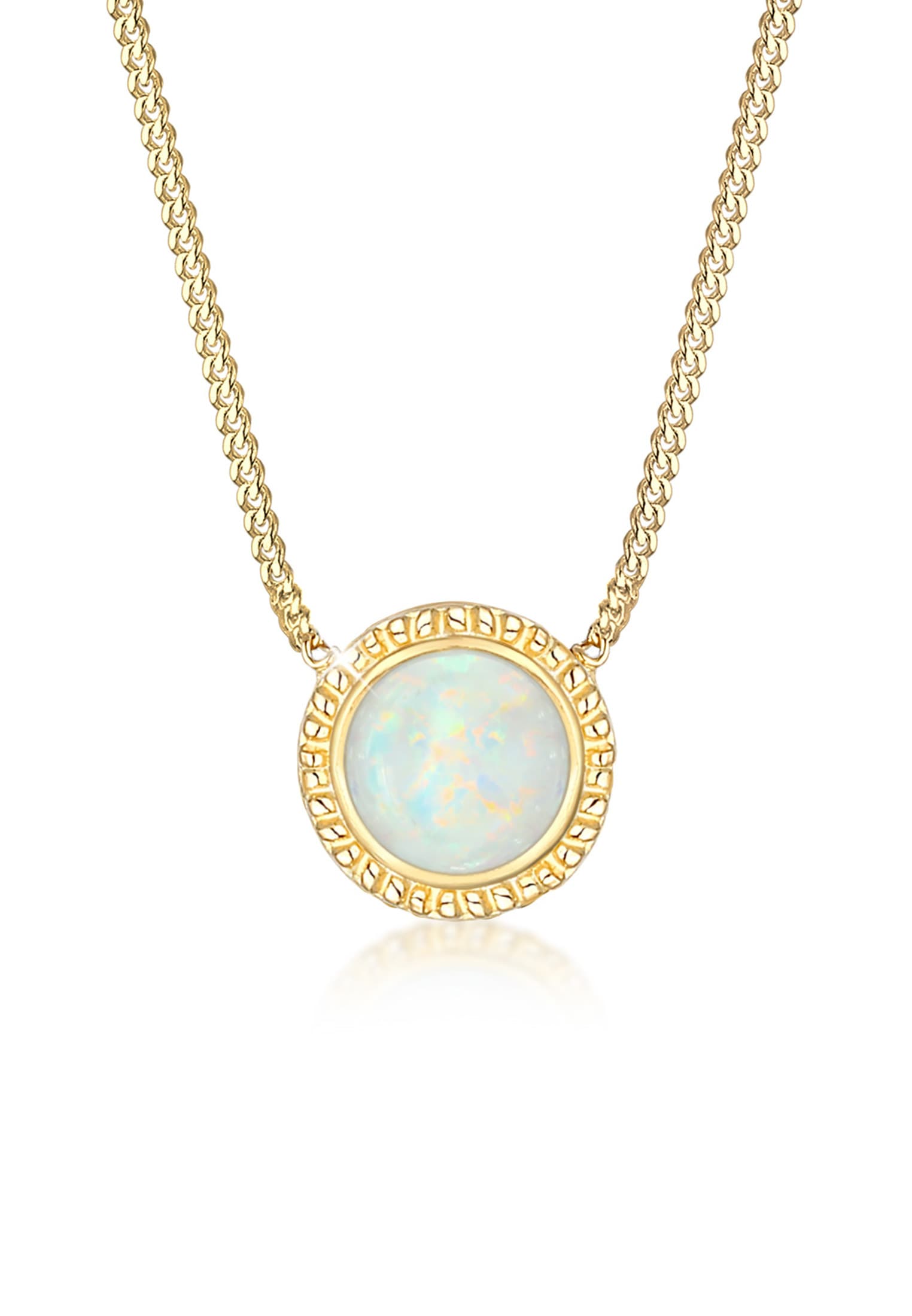 Elli Collierkettchen »Vintage Boho Synthetischer Opal Trend 925er Silber«