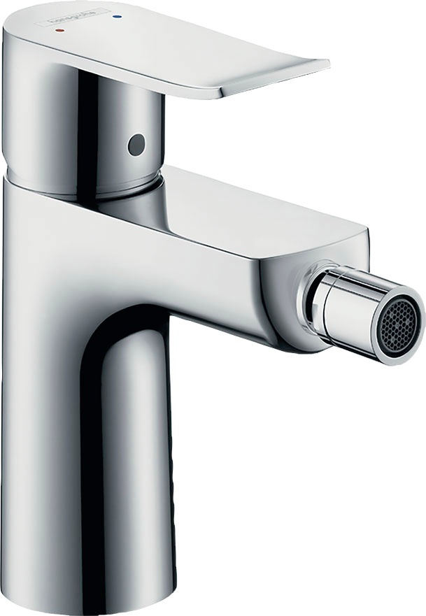 hansgrohe Bidetarmatur »Metris«, mit Zugstangen-Ablaufgarnitur, chrom