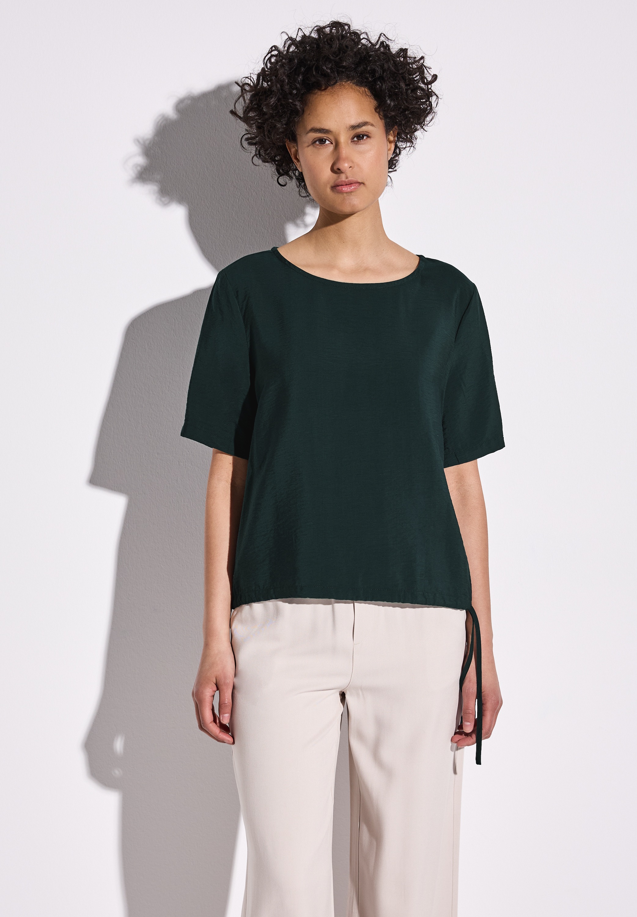 STREET ONE Klassische Bluse, mit Tunnelzug am Saum günstig online kaufen