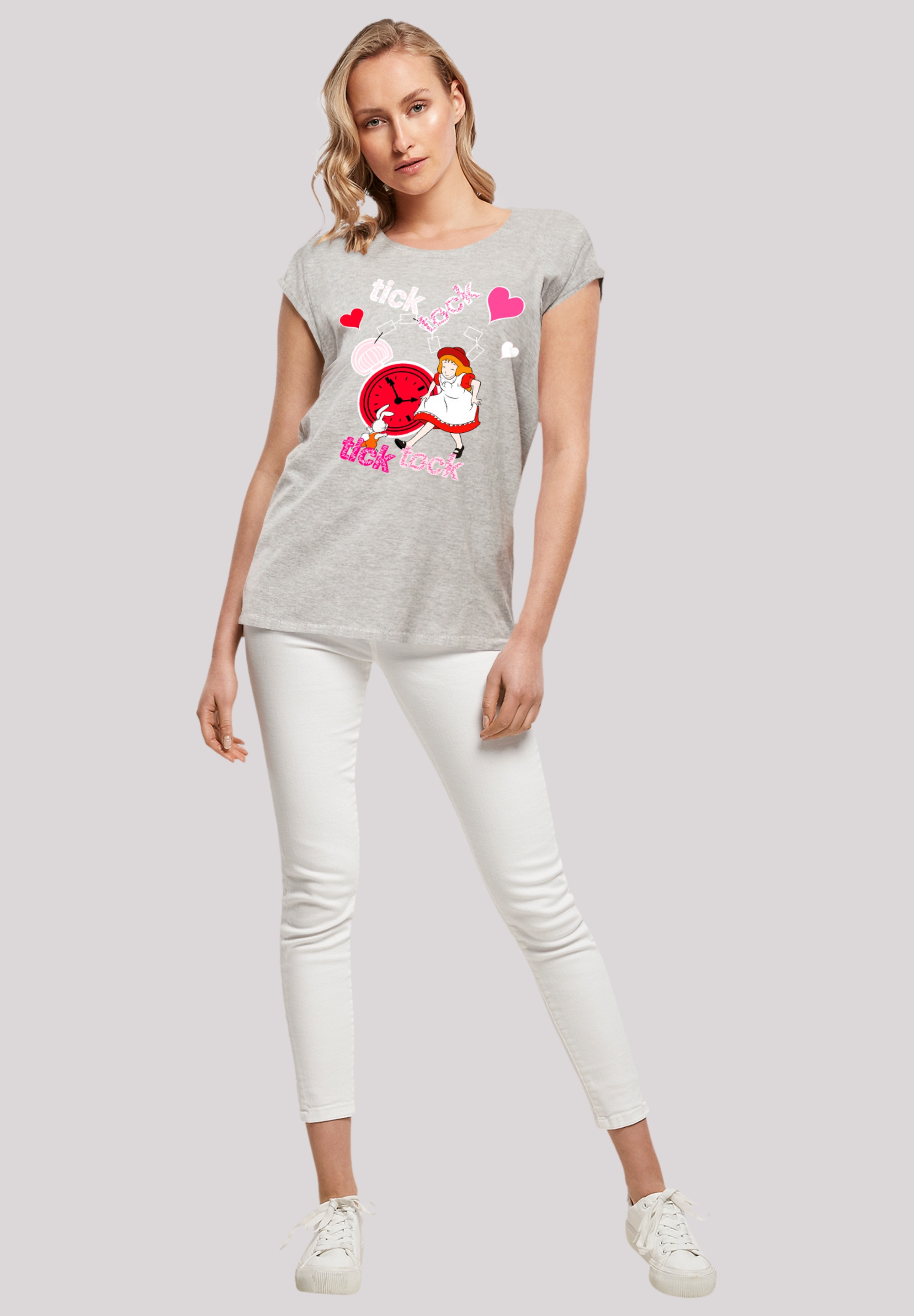 F4NT4STIC T-Shirt »Alice im Wunderland Tick Tock«, Retro, Heroes of Childhood, TV Serie