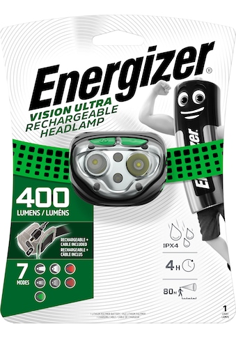 Energizer Kopflampe »Vision Ultra Rechargeable 400 Lumen«, über USB wiederaufladbar kaufen