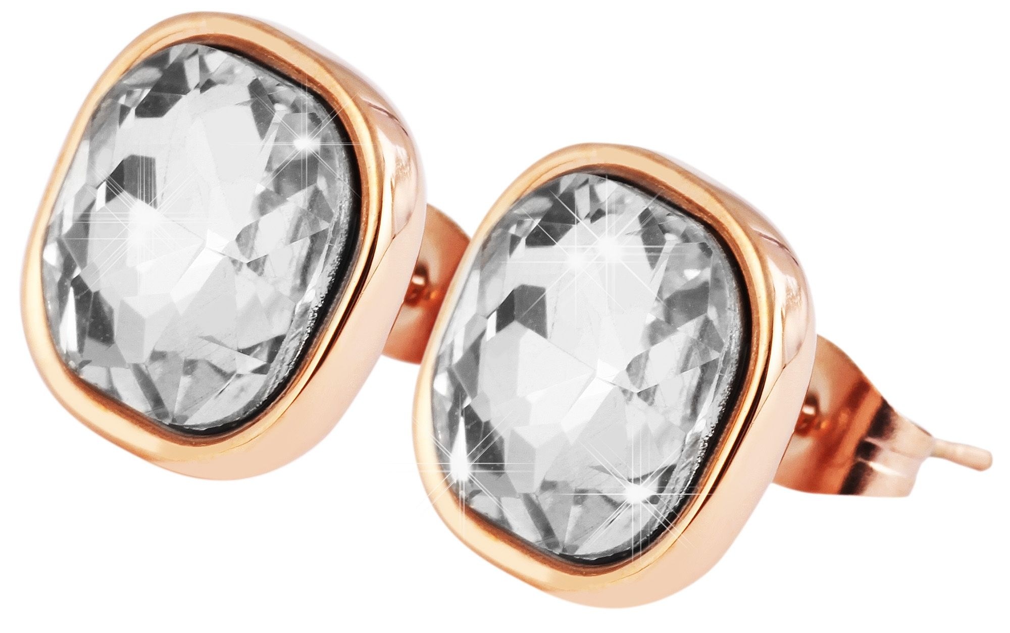 Adelia´s Kette ohne Anhänger »Halskette – Ankerkette aus Edelstahl mit Strass Steinchen 43+5« Schöne Geschenkidee zum einen besonderen Tag