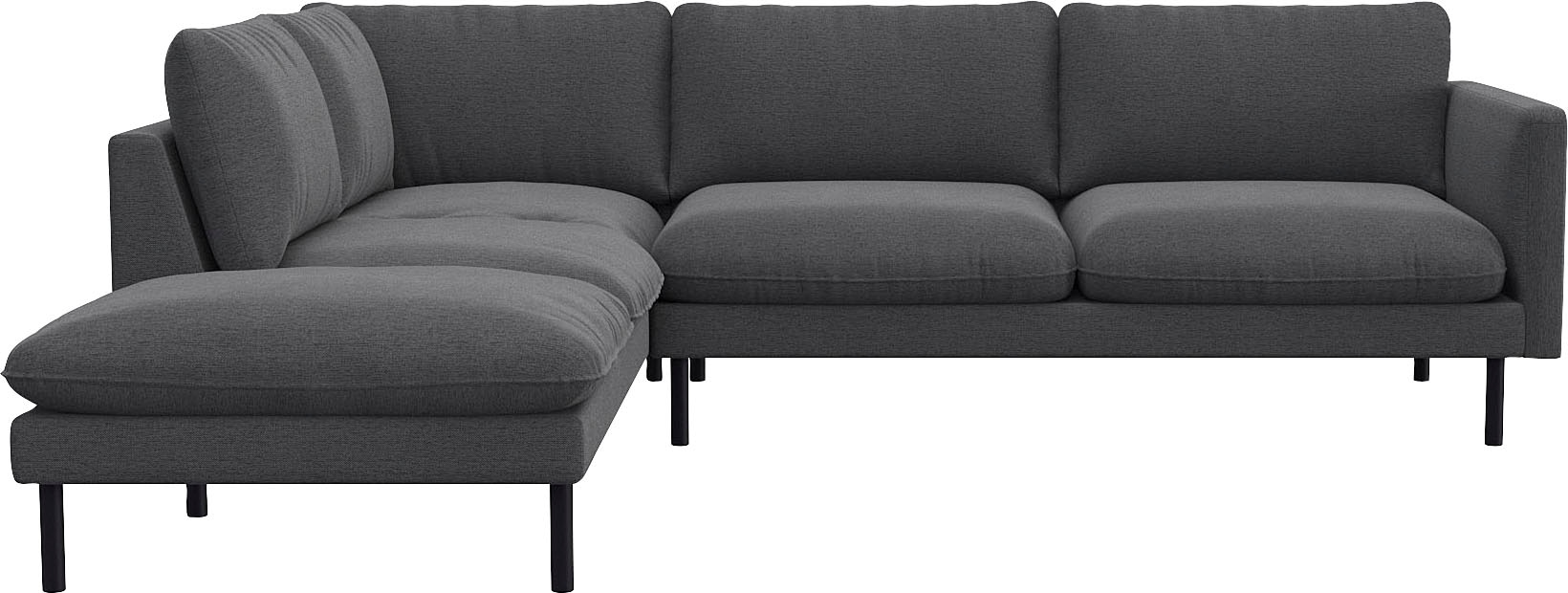 FLEXLUX Ecksofa "Bolzano Designsofa, bequem durch Kaltschaum im Sitz, L-Form" lose Sitz -& Rückenkissen, hohe Füße