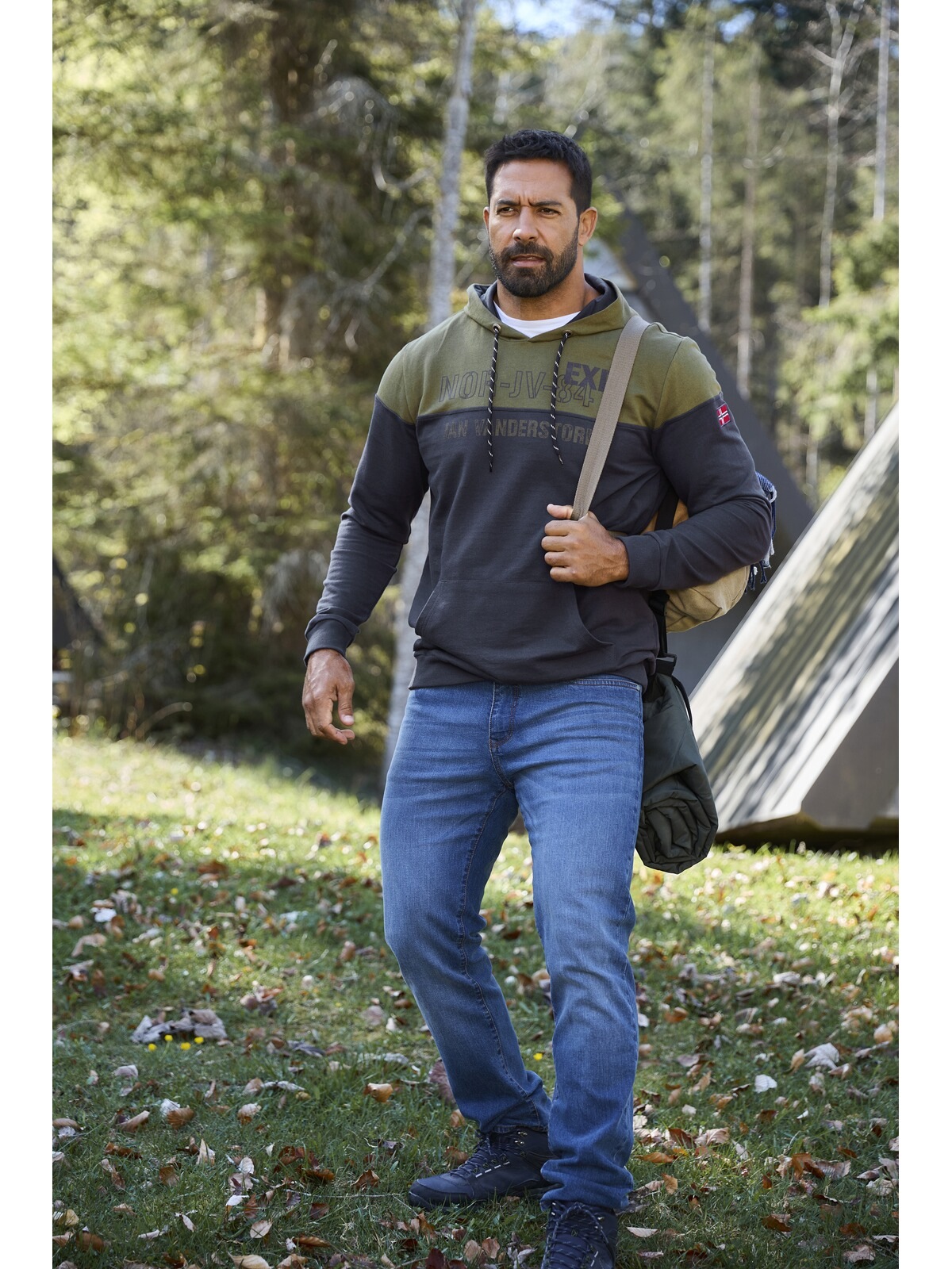 Jan Vanderstorm Kapuzensweatshirt »Sweatshirt JERRES«, (1 tlg.), mit Kapuze & Kängurutasche