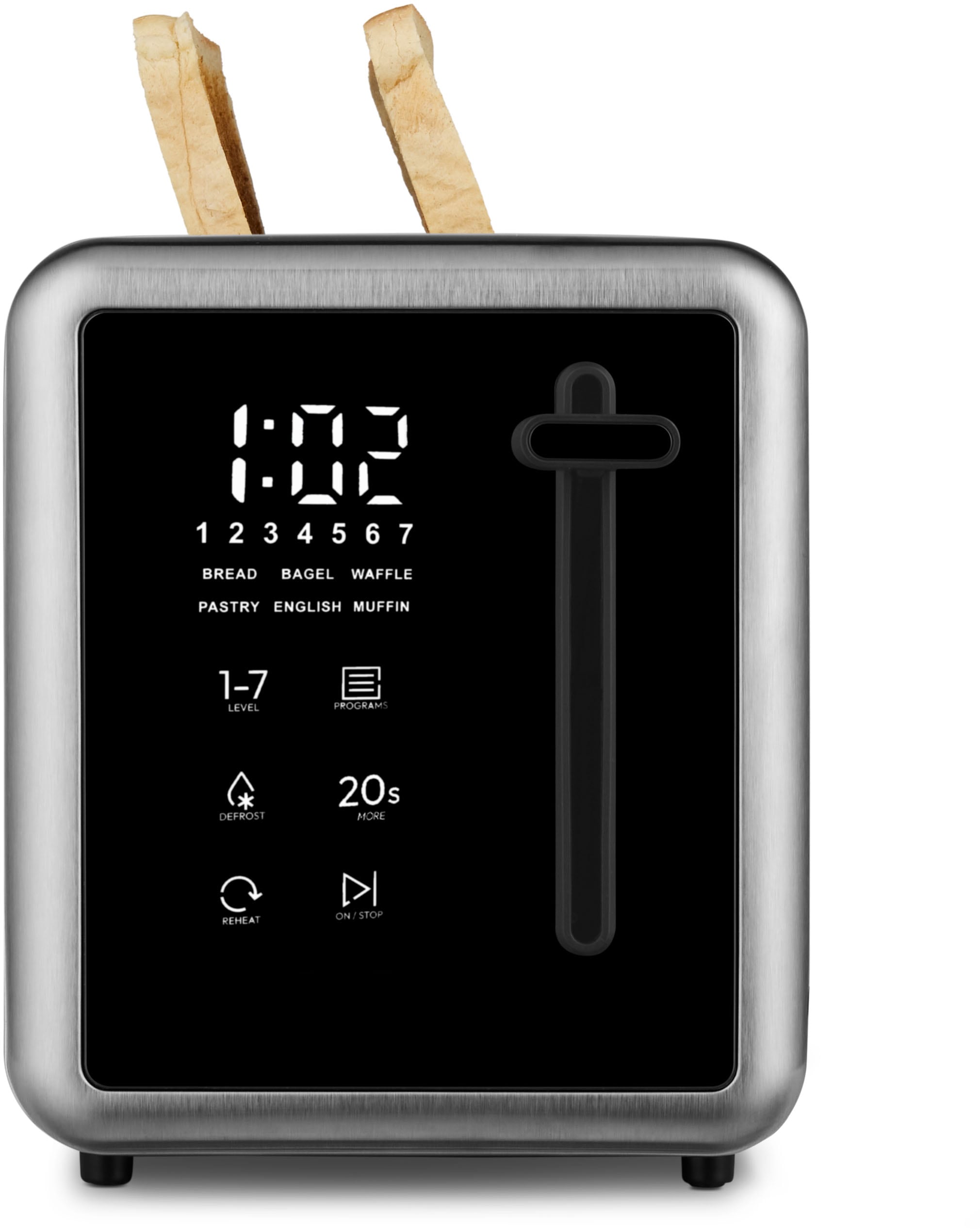 Medion® Toaster »MD12102, 2 Toastschlitze« 2 Schlitze für 2 Scheiben 850 W abnehmbarer Brötchenaufsatz