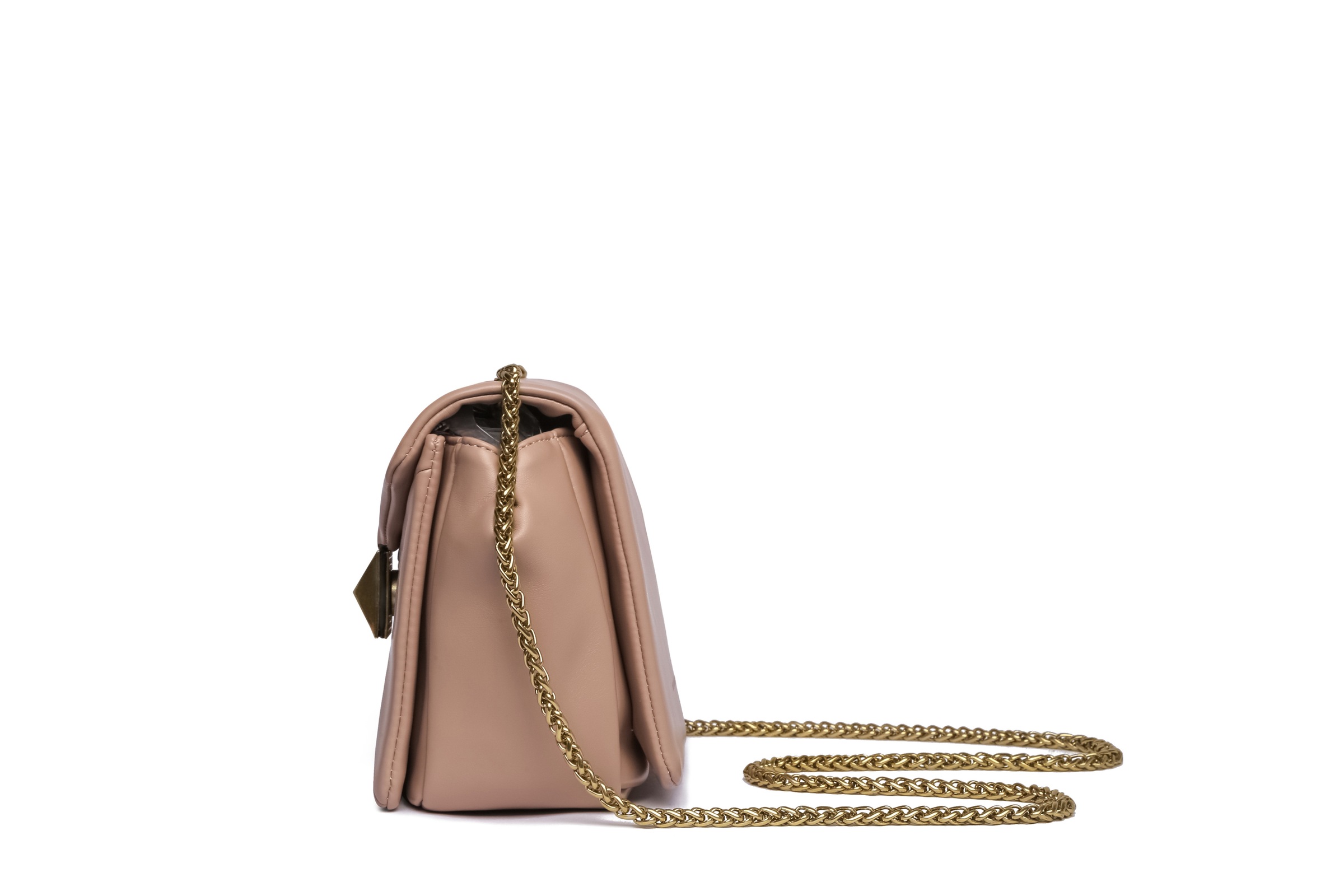 Umhängetasche "Pyramide", Damen, Gr. B/H/T: 19cm x 19cm x 11cm onesize, rosa, Polyurethan (PU), COLLEZIONE ALESSANDRO, Taschen Umhängetasche, aus softem Material und zarter Kette 2