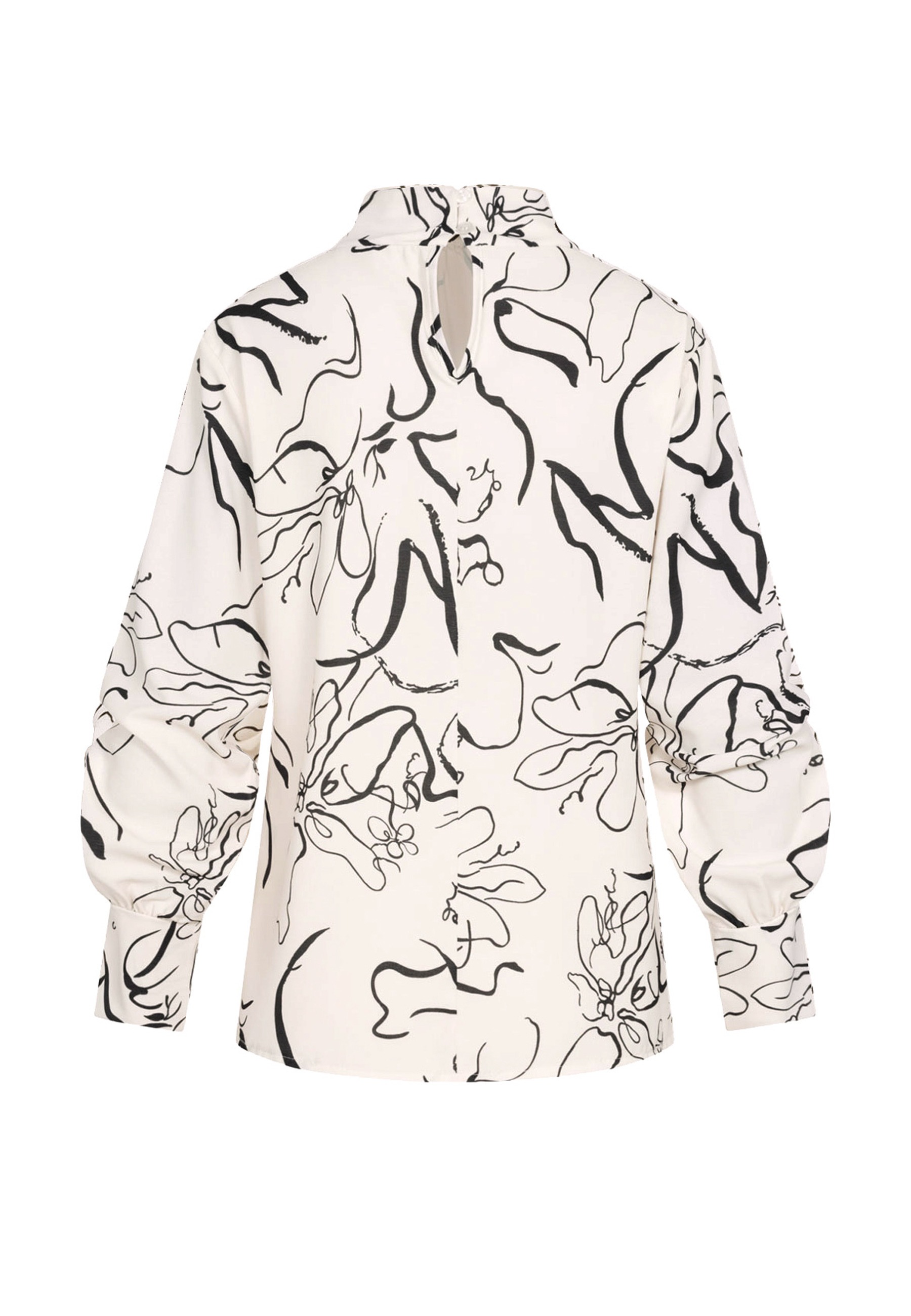 CLOUD 5IVE Longsleeve »CLOUD 5IVE Langarm Choker Bluse mit Grafik Print« 1 Stk.