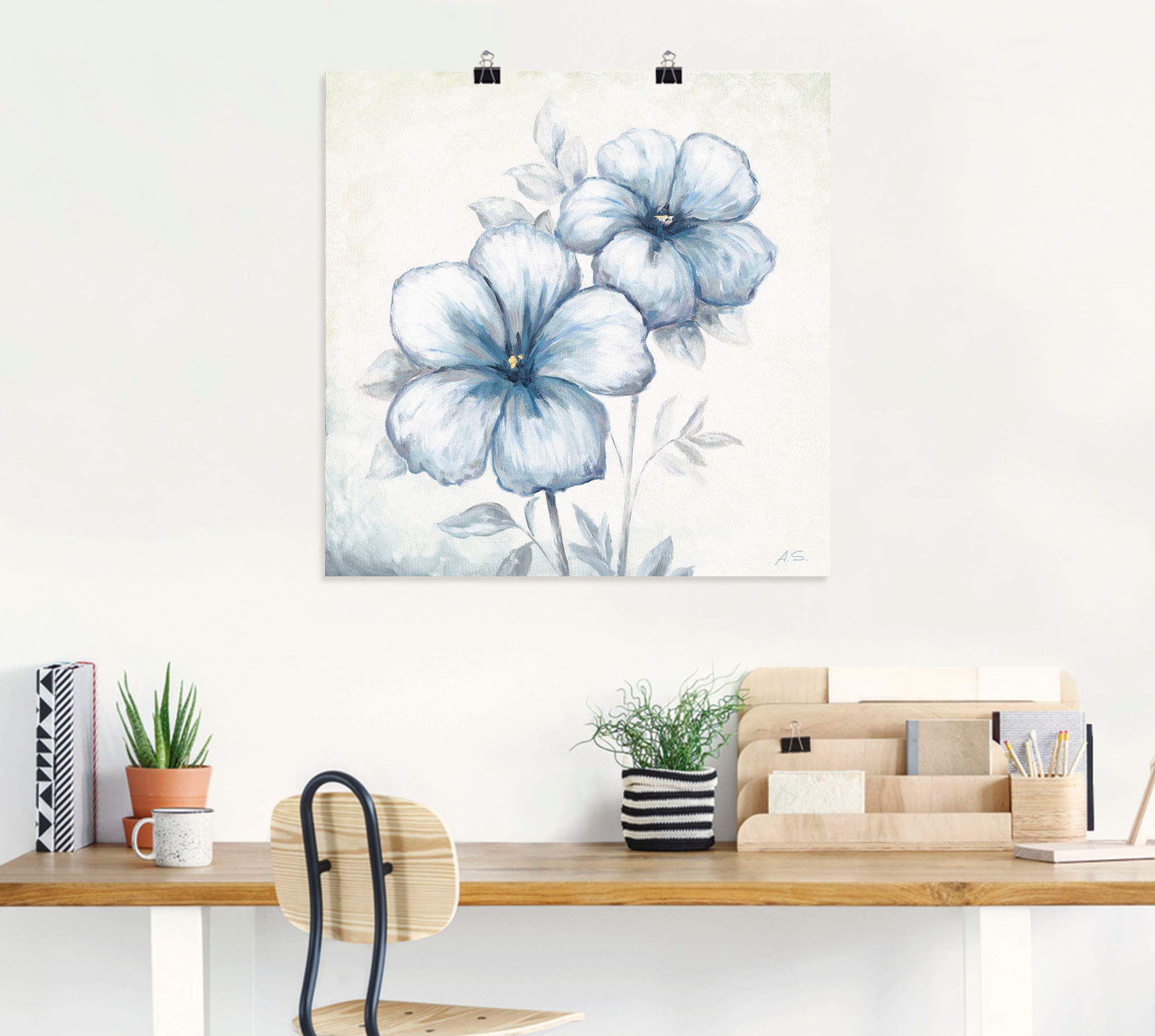 Artland Wandbild »Blauer Mohn«, Blumen, (1 St.), als Leinwandbild, Poster, Wandaufkleber in verschied. Größen