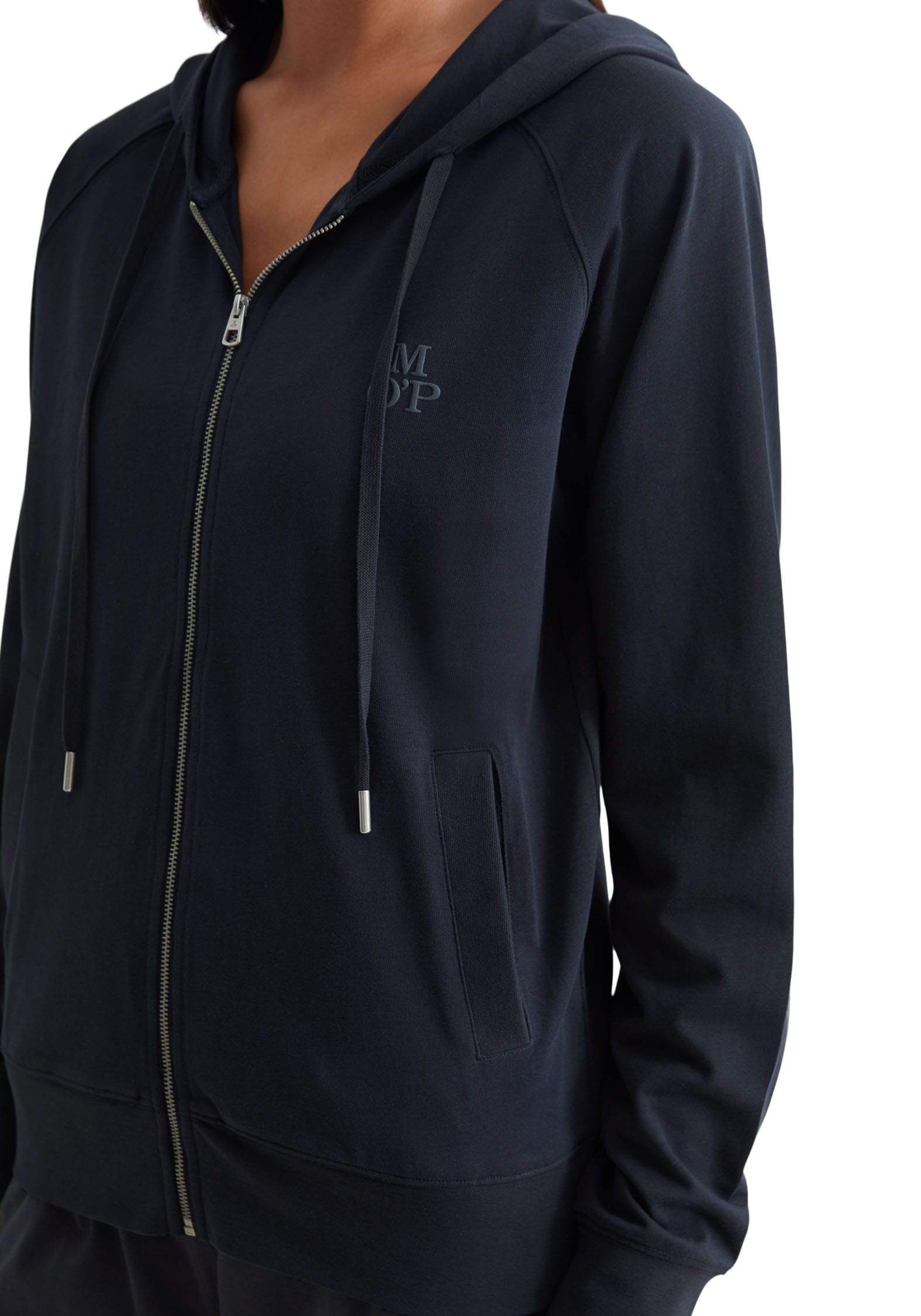 Marc O'Polo Kapuzensweatjacke »Heavy Jersey«, mit großer Kapuze