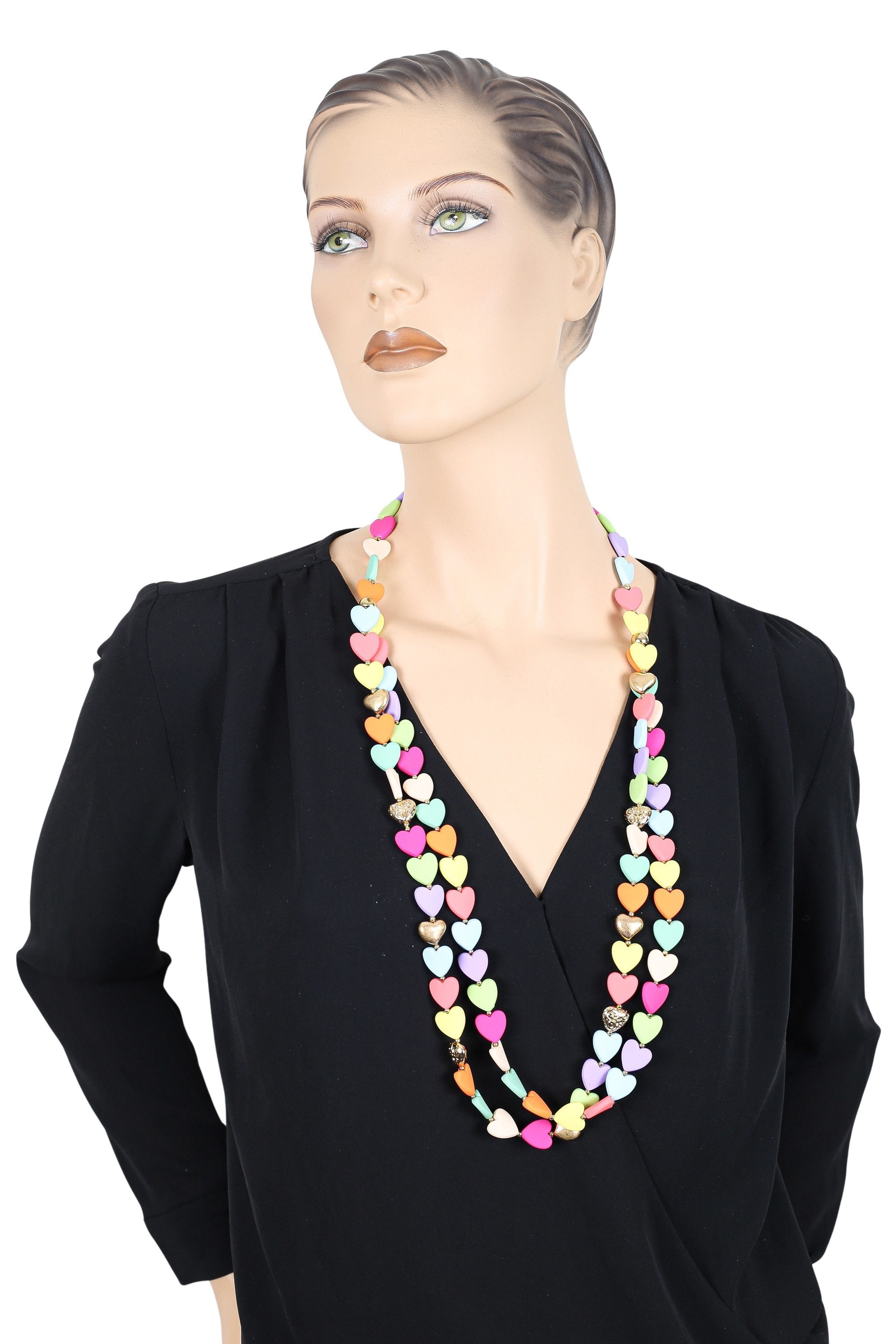 COLLEZIONE ALESSANDRO Lange Kette "SweetHearts", Sommerkette mit bunten Her günstig online kaufen