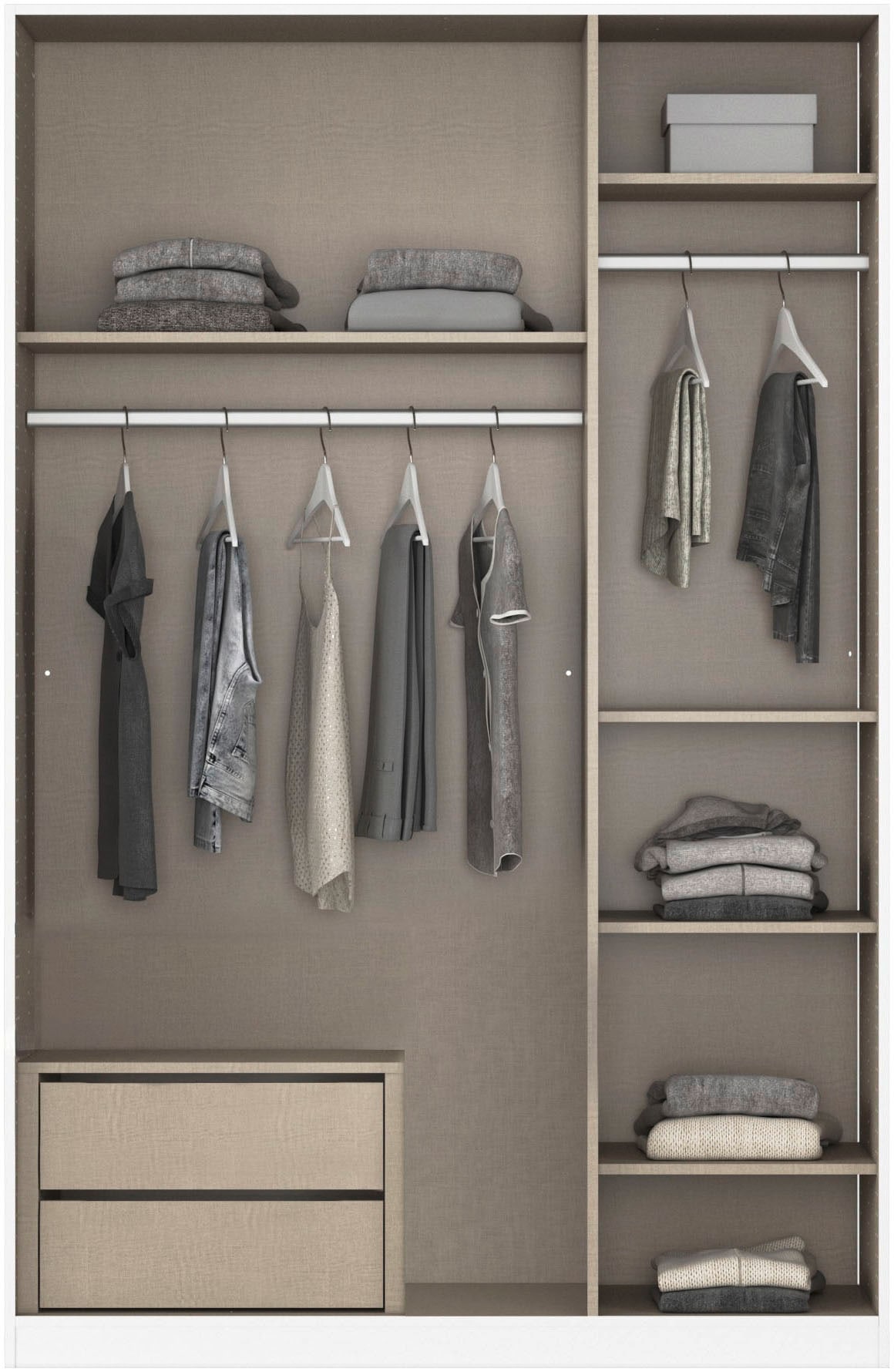 INOSIGN BY RAUCH Drehtürenschrank »Ferris Schrank Breite 2,10m BESTSELLER Schlafzimmerschrank«, Kleiderschrank mit Spiegel in den Ausführungen BASIC/CLASSIC/PREMIUM