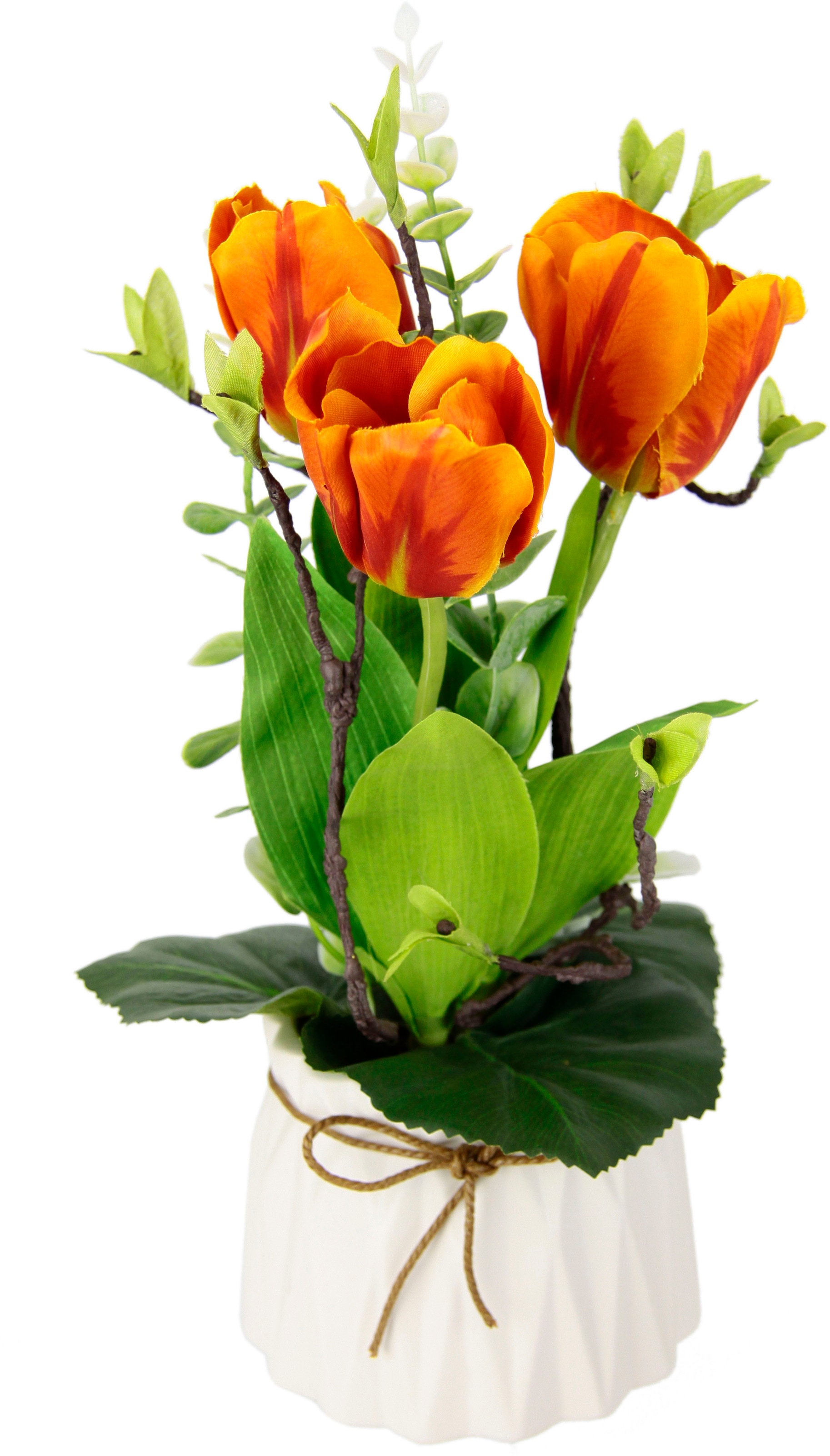 Kunstblume »Tulpen«, Im Topf aus Keramik Gesteck Künstliche Frühlingsblume