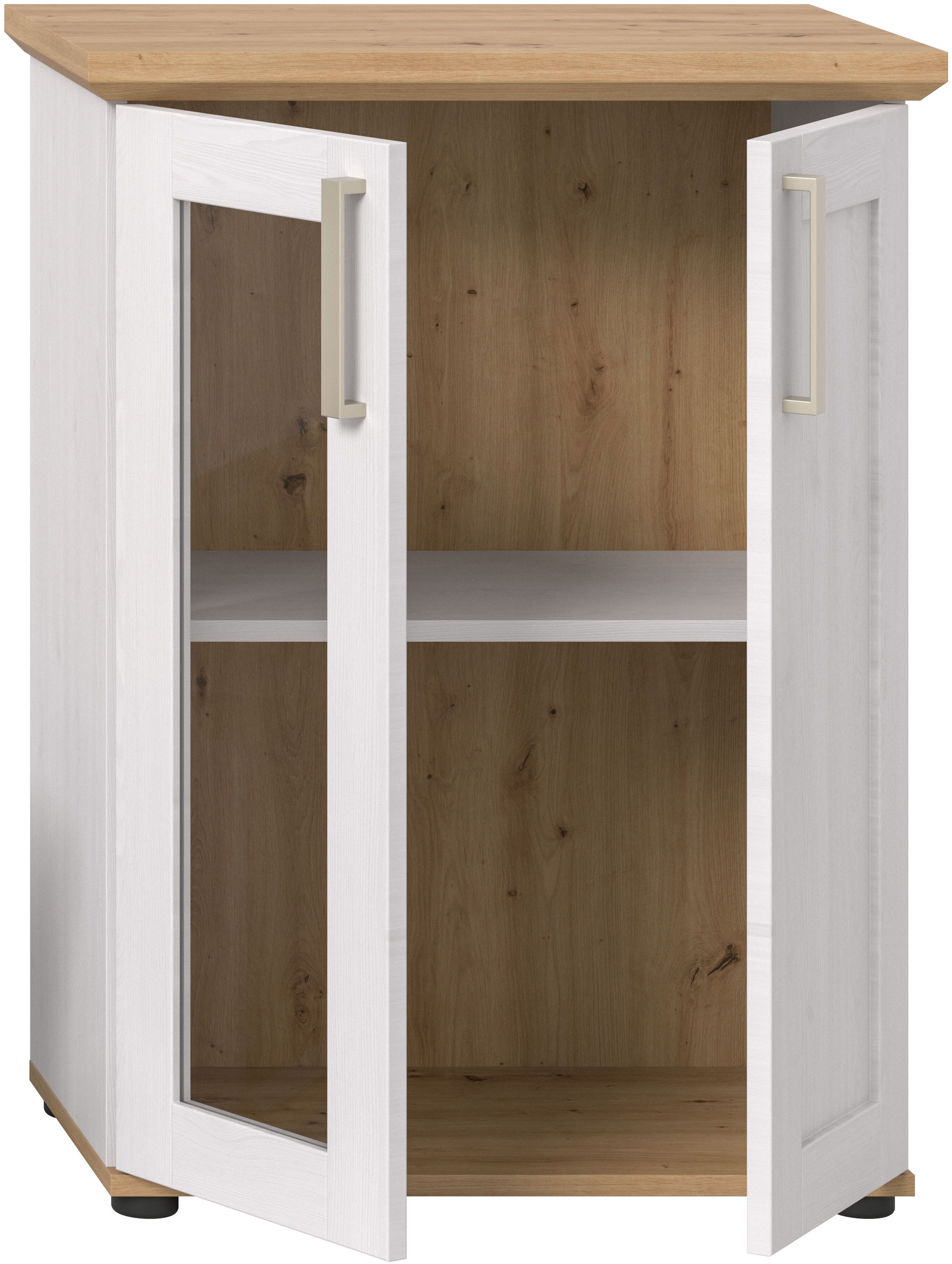 Home affaire Vitrine »Cosenza, Höhe 80 cm, 2 Türen, 2Fächer«, (1 St.), Vitrine, Höhe 88 cm, Wohnzimmer, Esszimmer