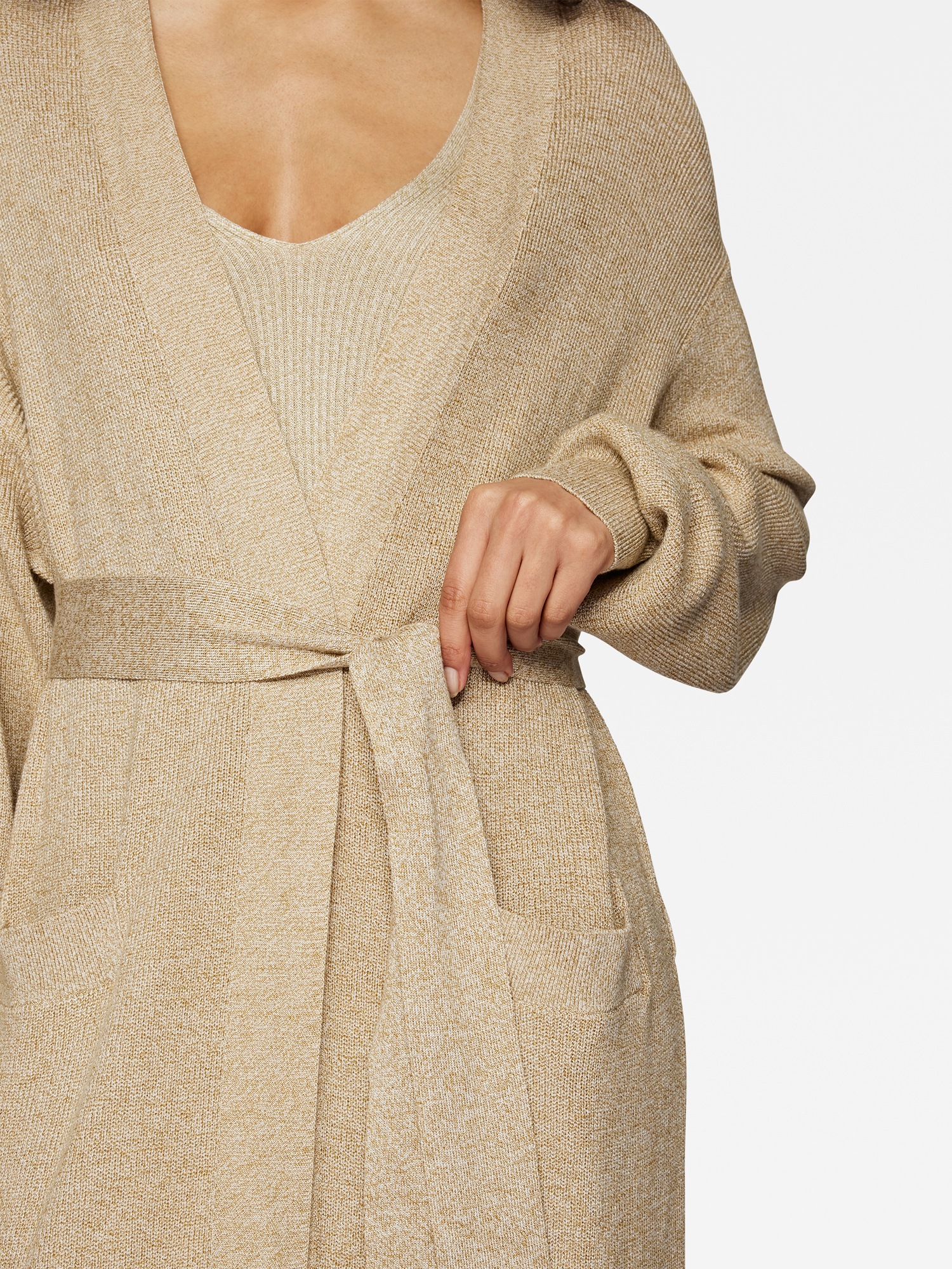 Mavi Strickfleecejacke »LONG CARDIGAN«, ohne Kapuze, Langer Cardigan in Feinstrick