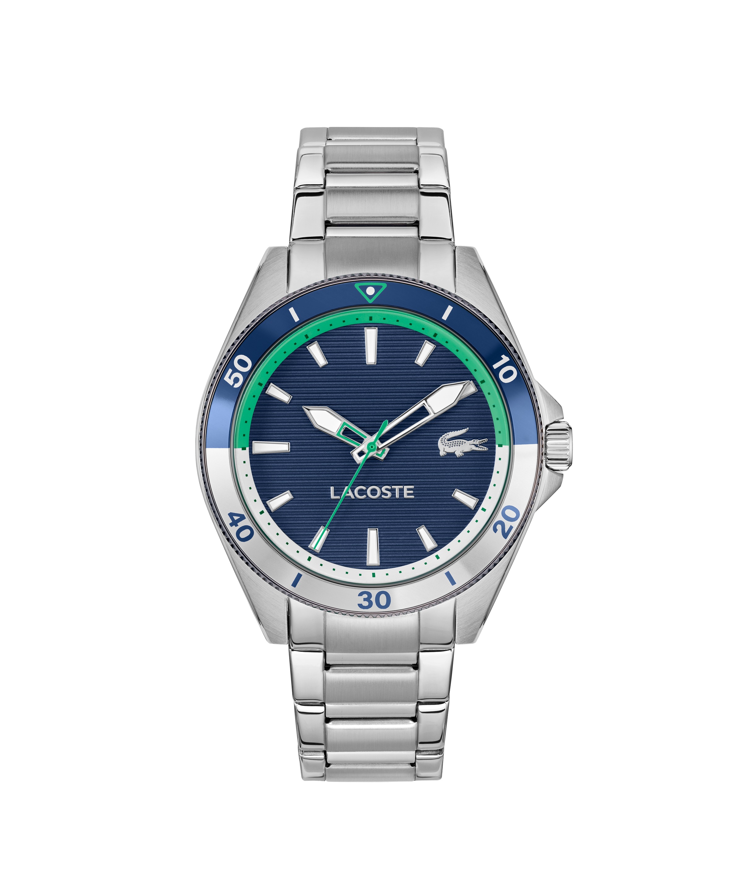 Quarzuhr LACOSTE "MAINSAIL", edelstahlfarben, silberfarben, Armbanduhren, Herren, Quarzuhr, Armbanduhr, Herrenuhr, Edelstahlarmband, analog 2