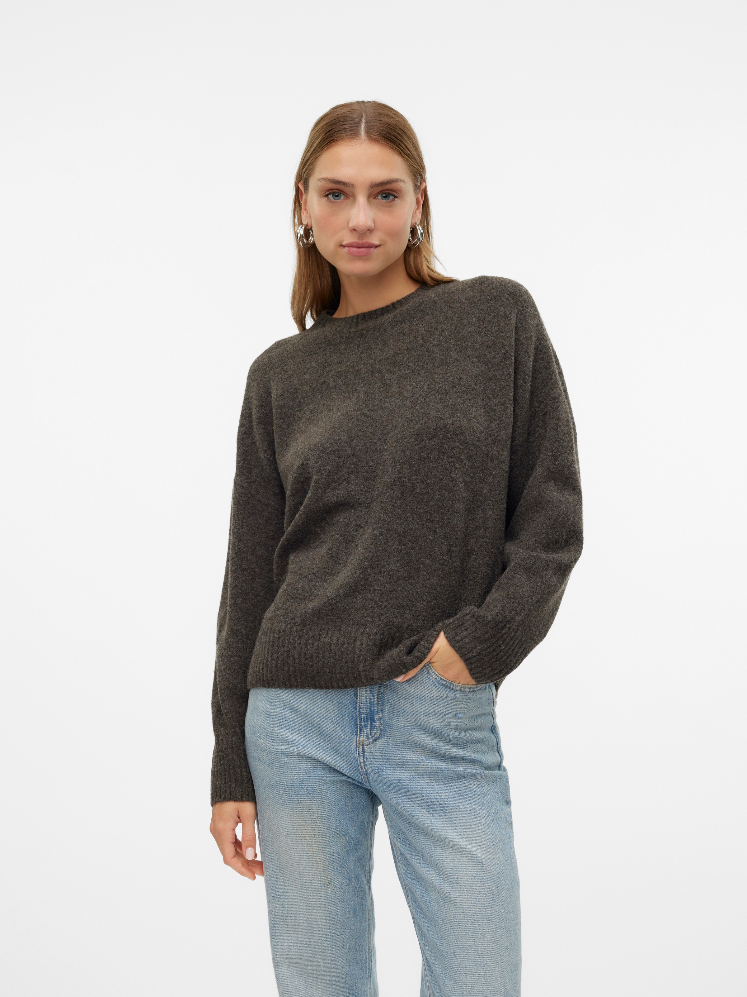 Vero Moda Strickpullover »VMBOOM LS O-NECK PULLOVER GA NOOS«