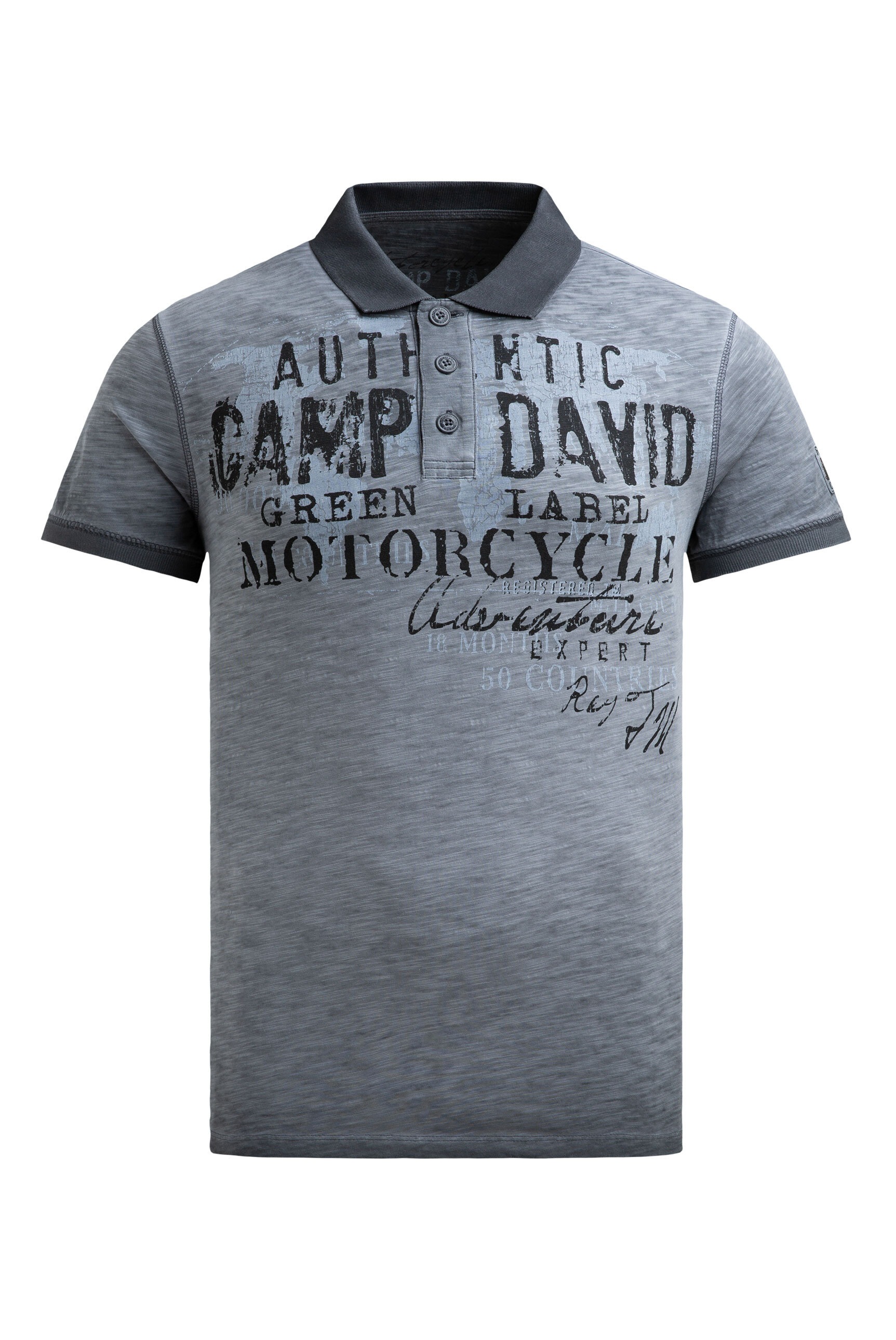 CAMP DAVID Poloshirt, mit Vintage-Waschung
