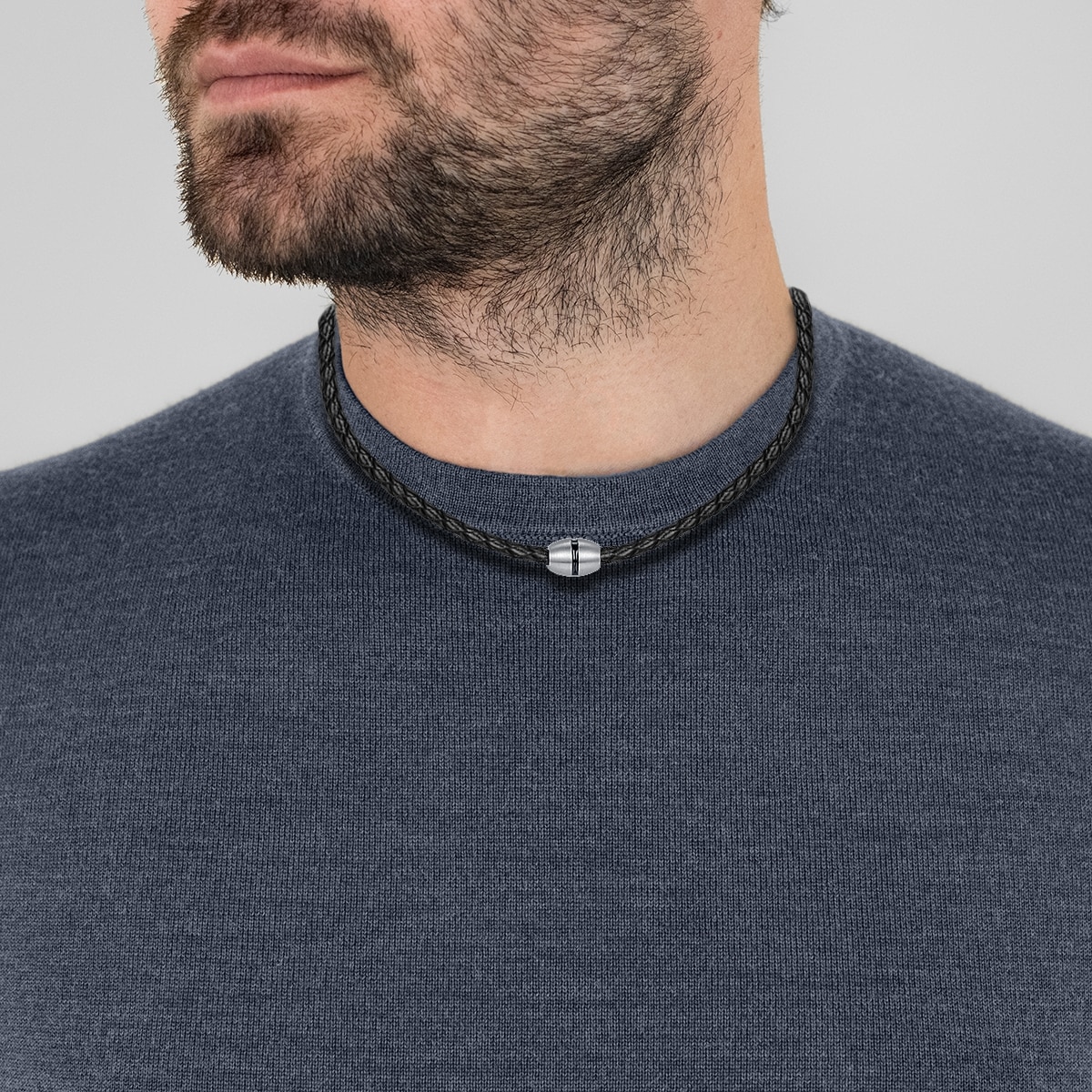 True Rebels Kette mit Anhänger »X762« aus Echtleder