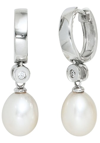JOBO Perlenohrringe, 925 Silber mit Süßwasser-Zuchtperlen und Zirkonia kaufen