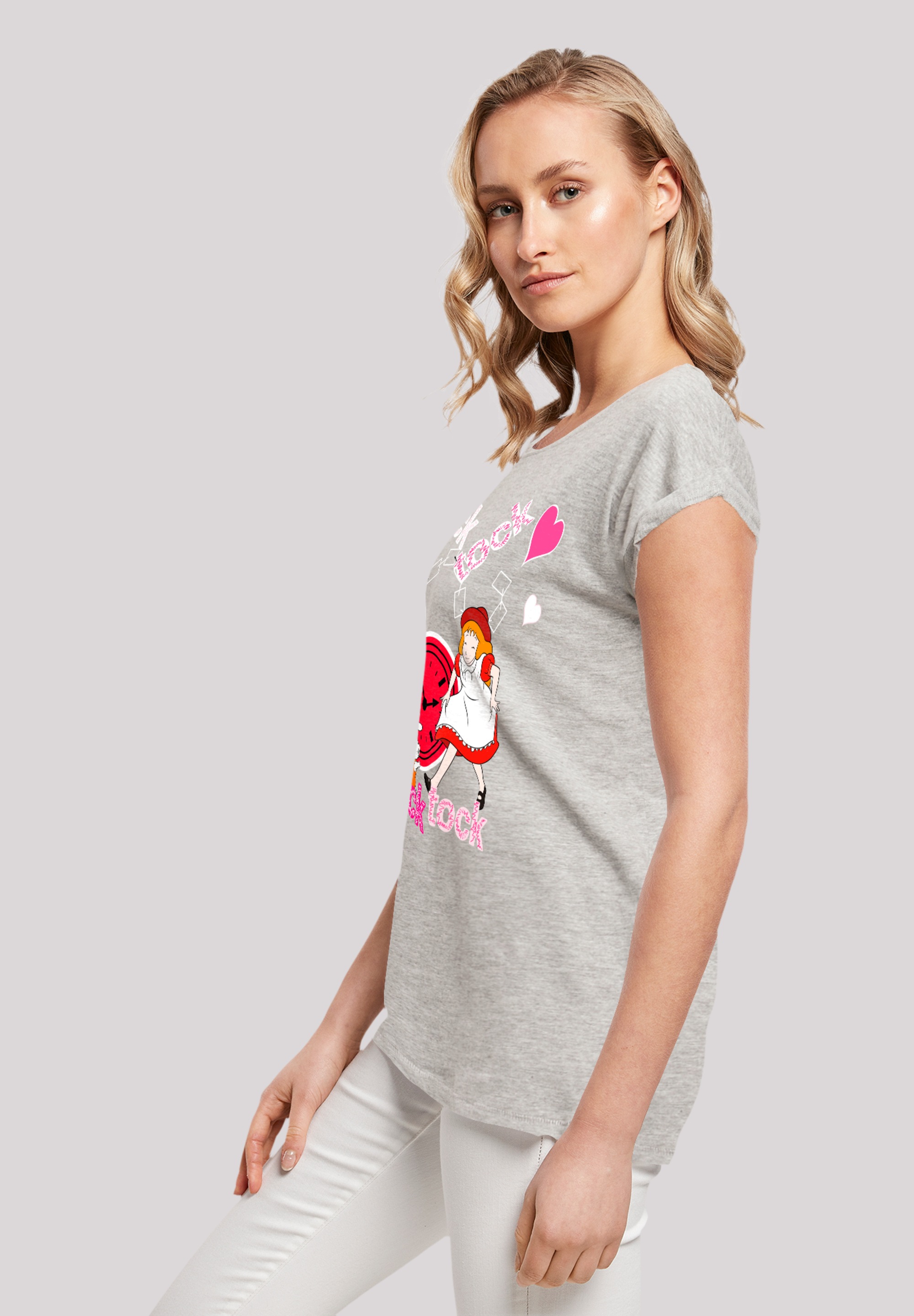 F4NT4STIC T-Shirt »Alice im Wunderland Tick Tock«, Retro, Heroes of Childhood, TV Serie