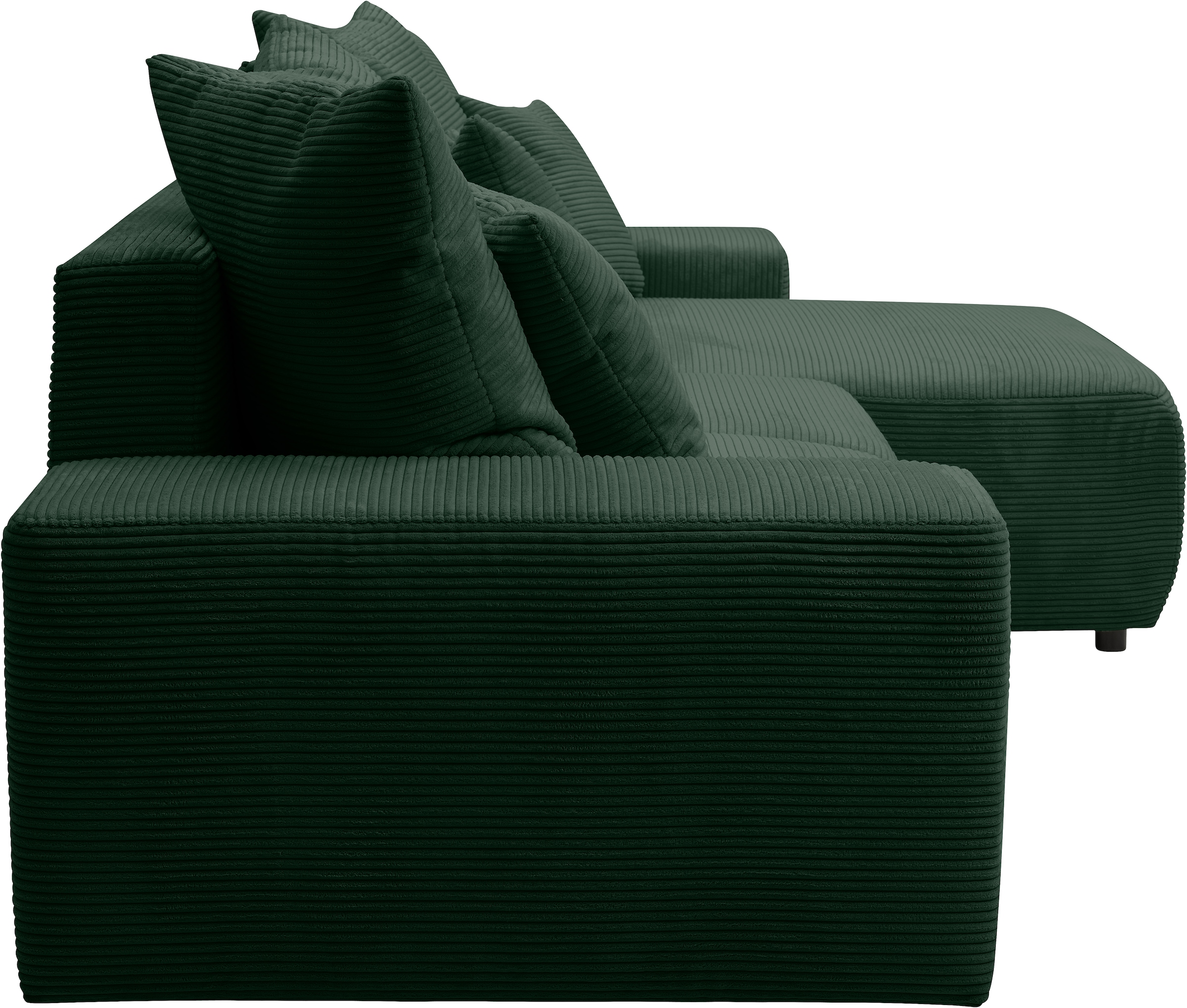 WERK2 Ecksofa »Riwa, modernes Sofa zum Kuscheln und Entspannen, Breite 300cm, L-Form«, Trendiges Ecksofa mit vielen Kissen, Schlaffunktion & Bettkasten