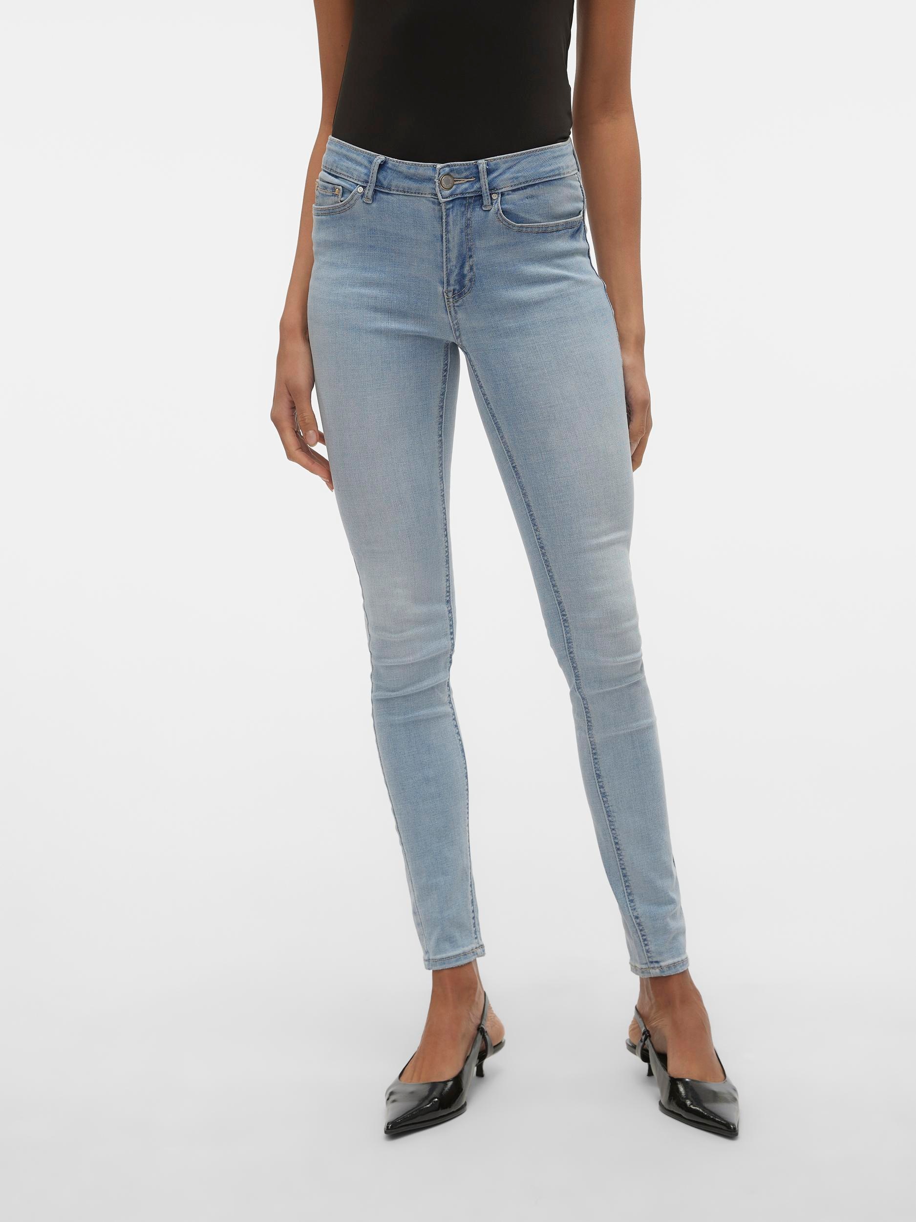 Vero Moda Skinny-fit-Jeans "VMFLASH MR SKINNY JEANS LI3102 GA NOOS" Baumwol günstig online kaufen