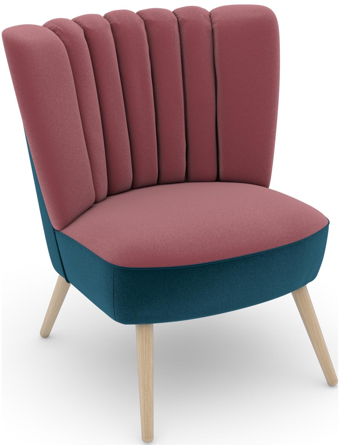 Sessel »build-a-chair Aspen, Loungesessel mit Samtvelours Bezug,«, im Retrolook, zum...