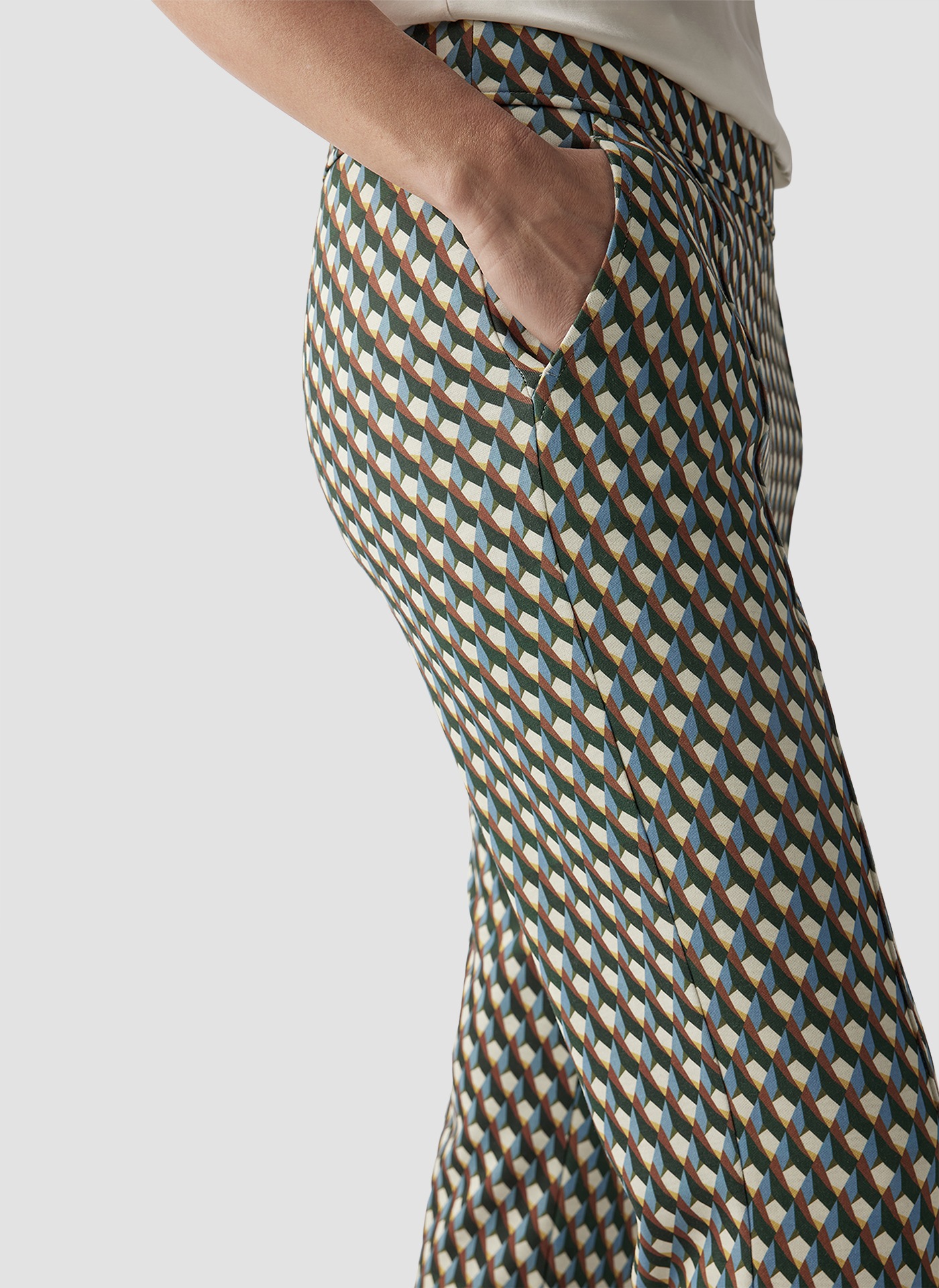 LeComte Jerseyhose »LeComte Elegante geometrisch gemusterte Hose für Damen«