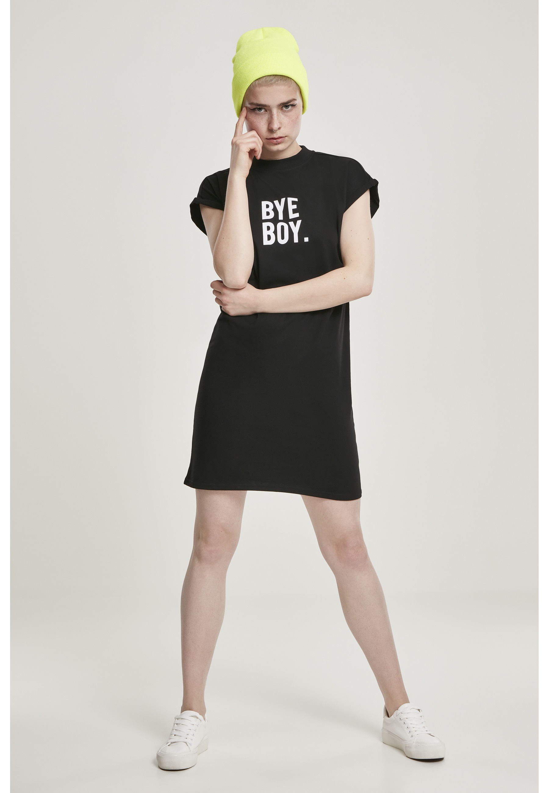 MisterTee Shirtkleid »MisterTee Damen Ladies Bye Boy Extended Shoulder Dress« 1 Stk. tlg.