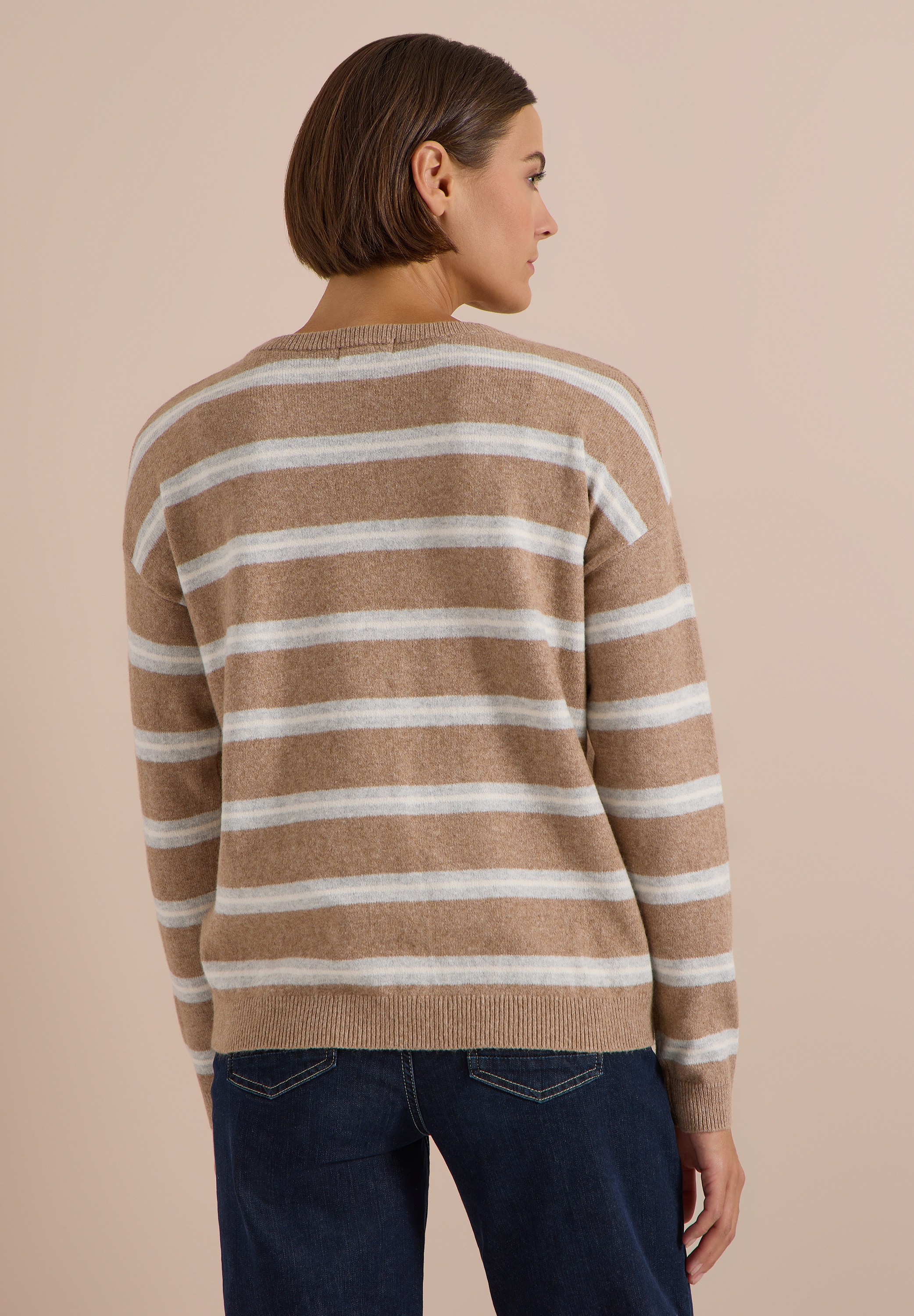 Cecil Streifenpullover aus softem Materialmix