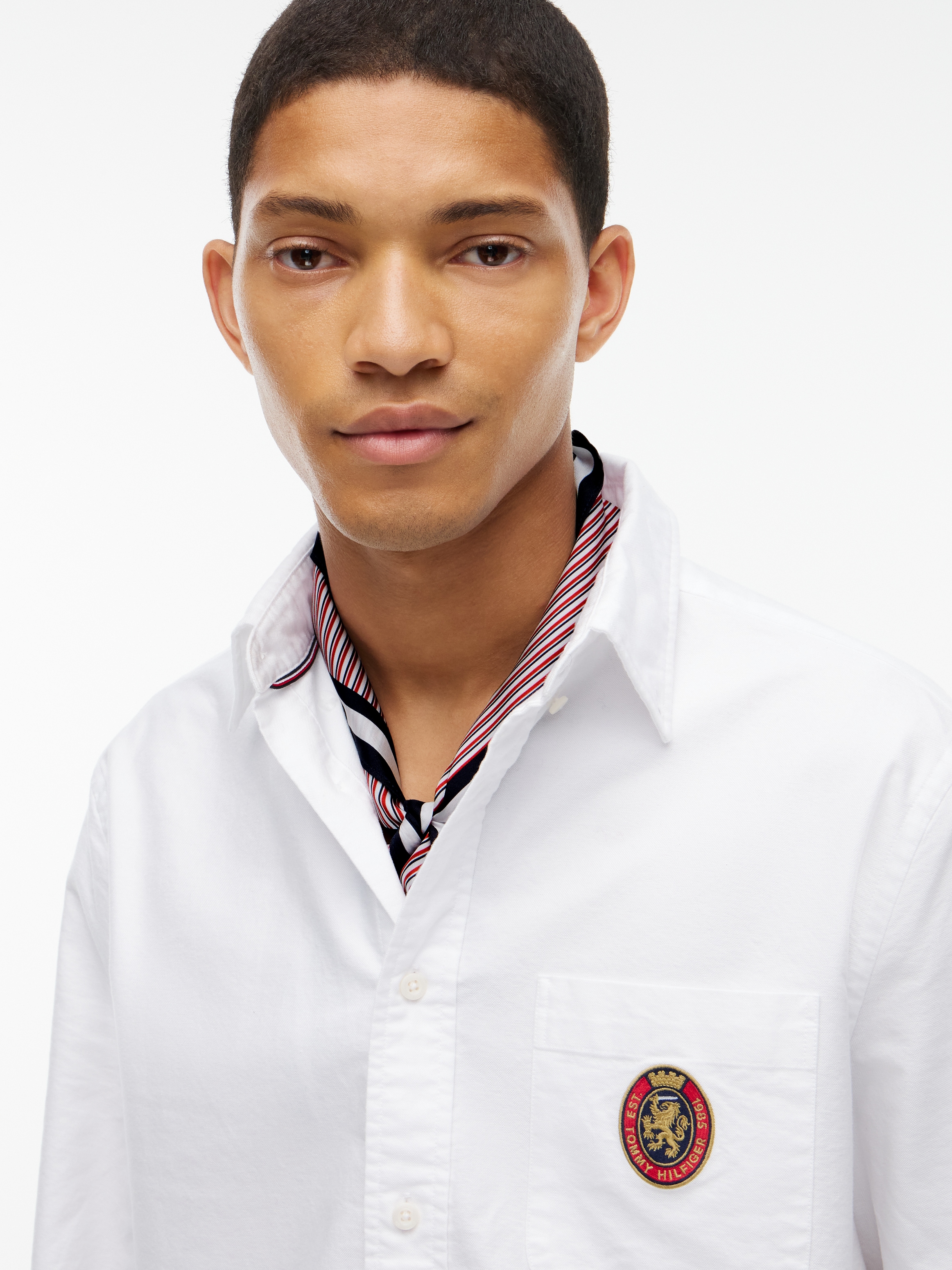 Tommy Hilfiger Seidentuch "SILK FOULARD" Regular fit mit Streifenmuster