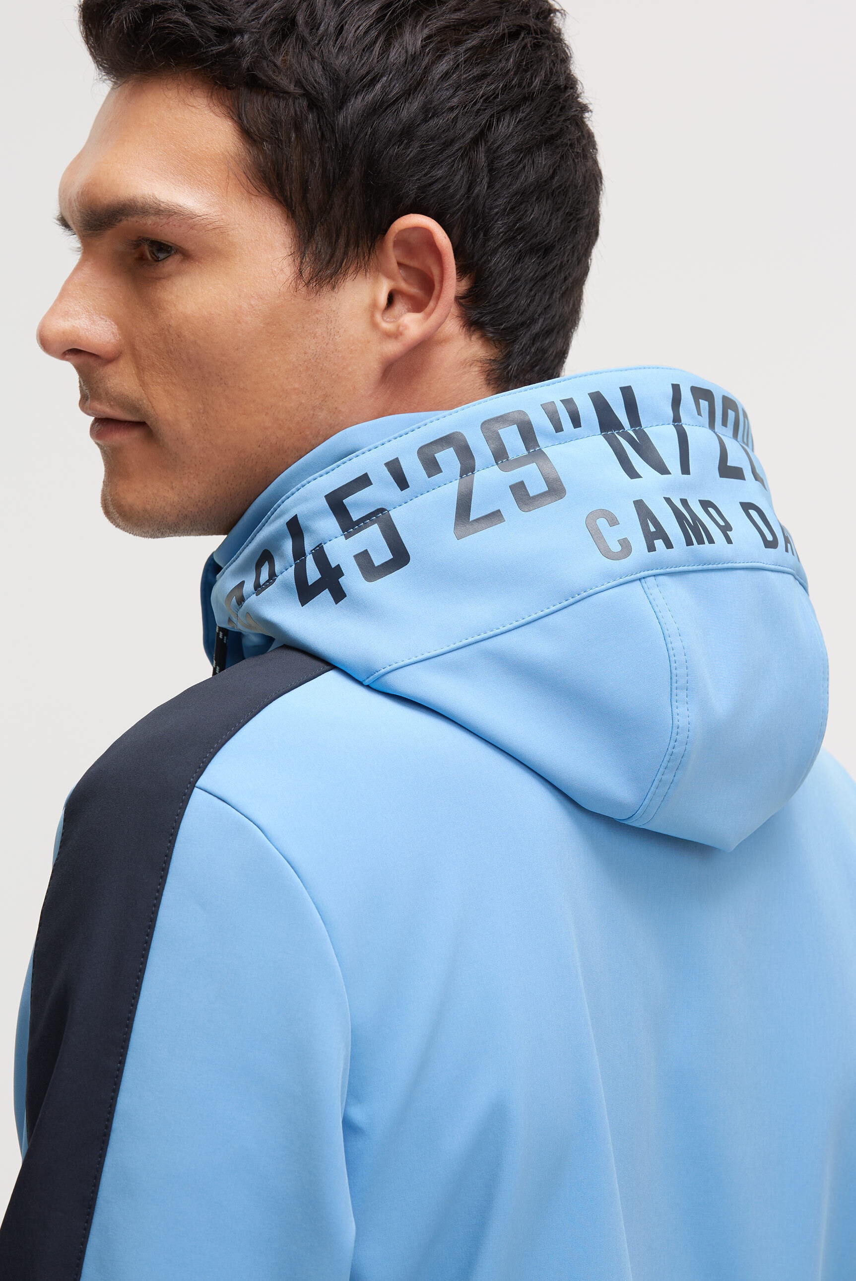 CAMP DAVID Softshelljacke mit Kapuze mit abtrennbarer Kapuze