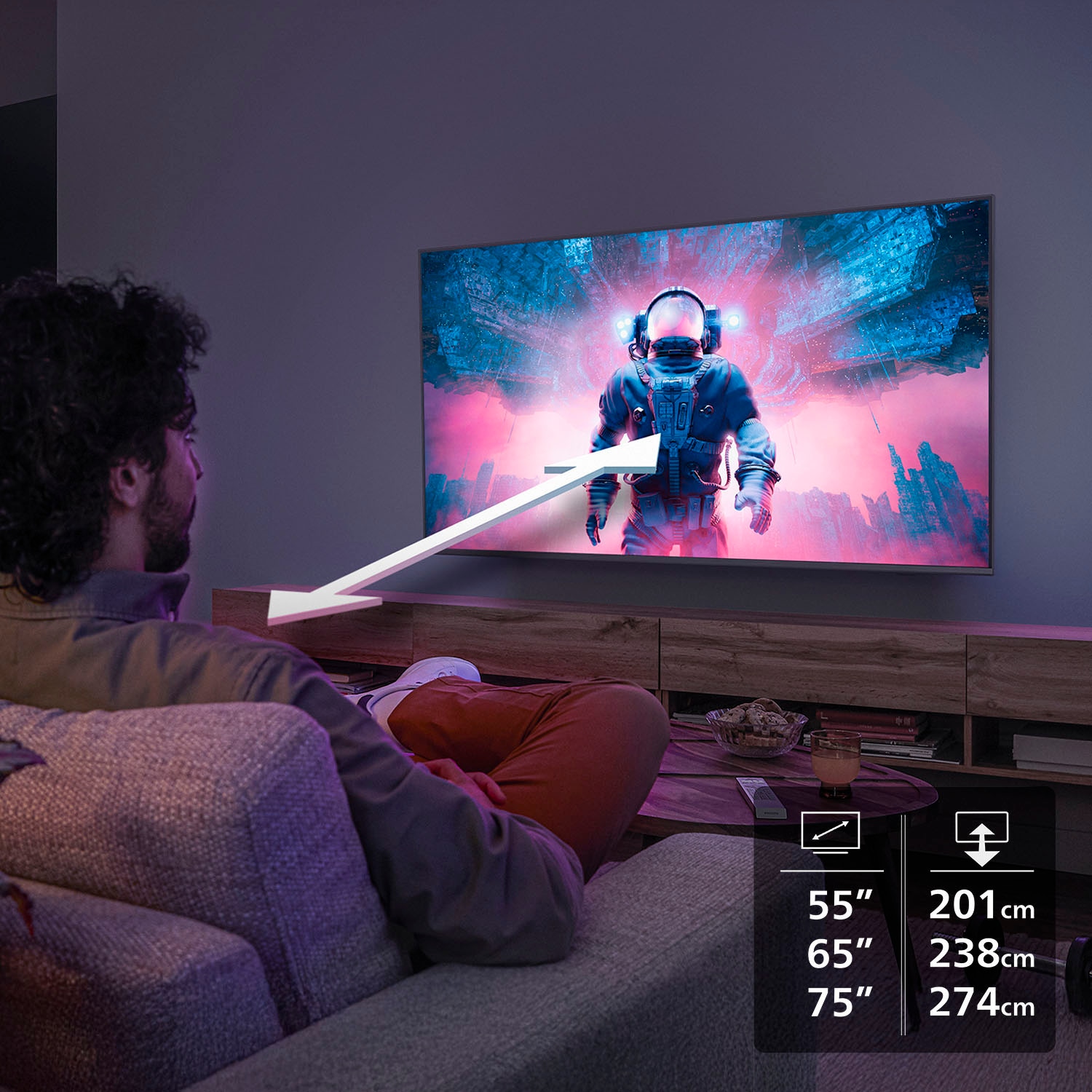 Philips QLED Mini LED-Fernseher »75MLED810/12«, 4K Ultra HD, Smart-TV