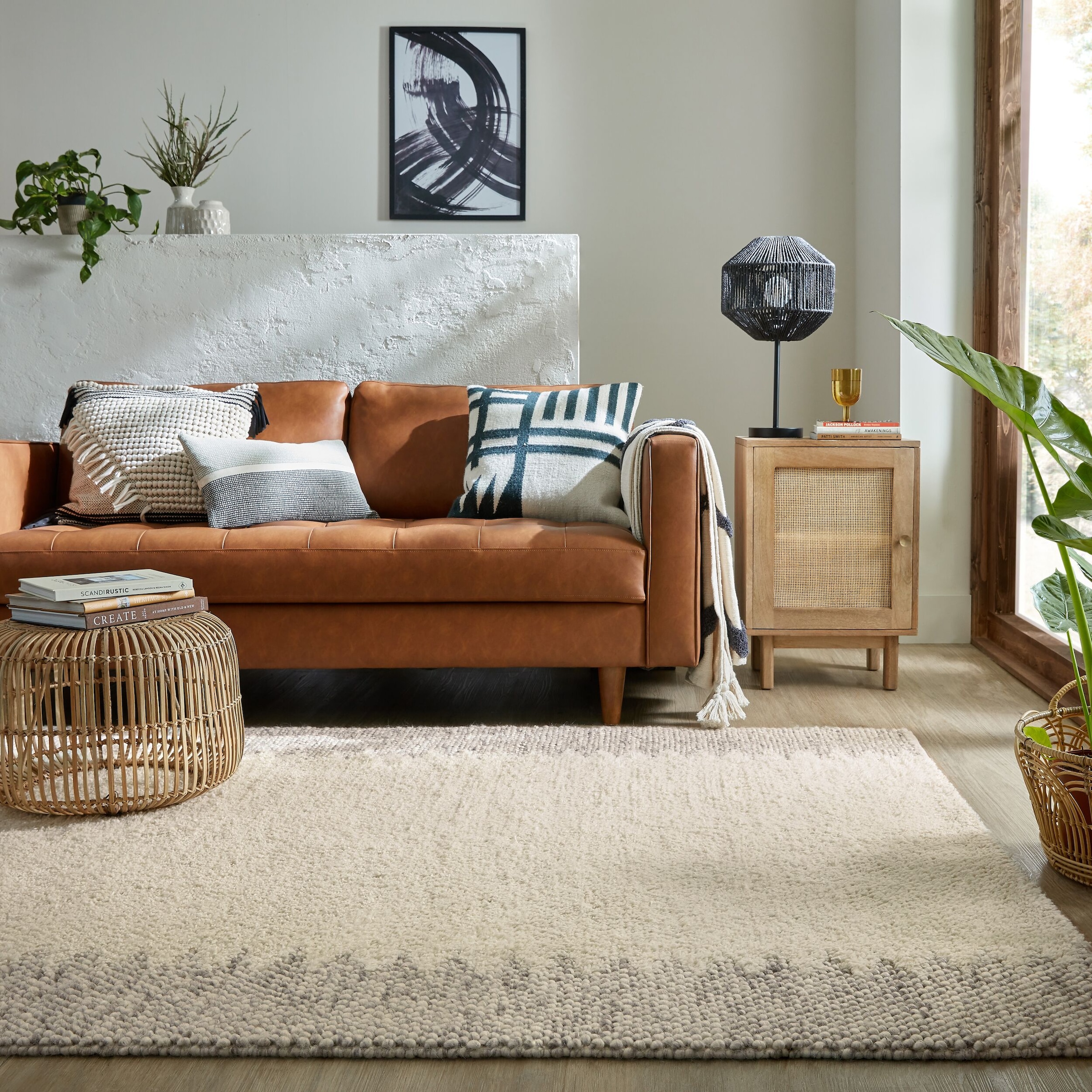 FLAIR RUGS Wollteppich "Minerals Border" rechteckig 3 Höhe Mineralien-Wollt günstig online kaufen