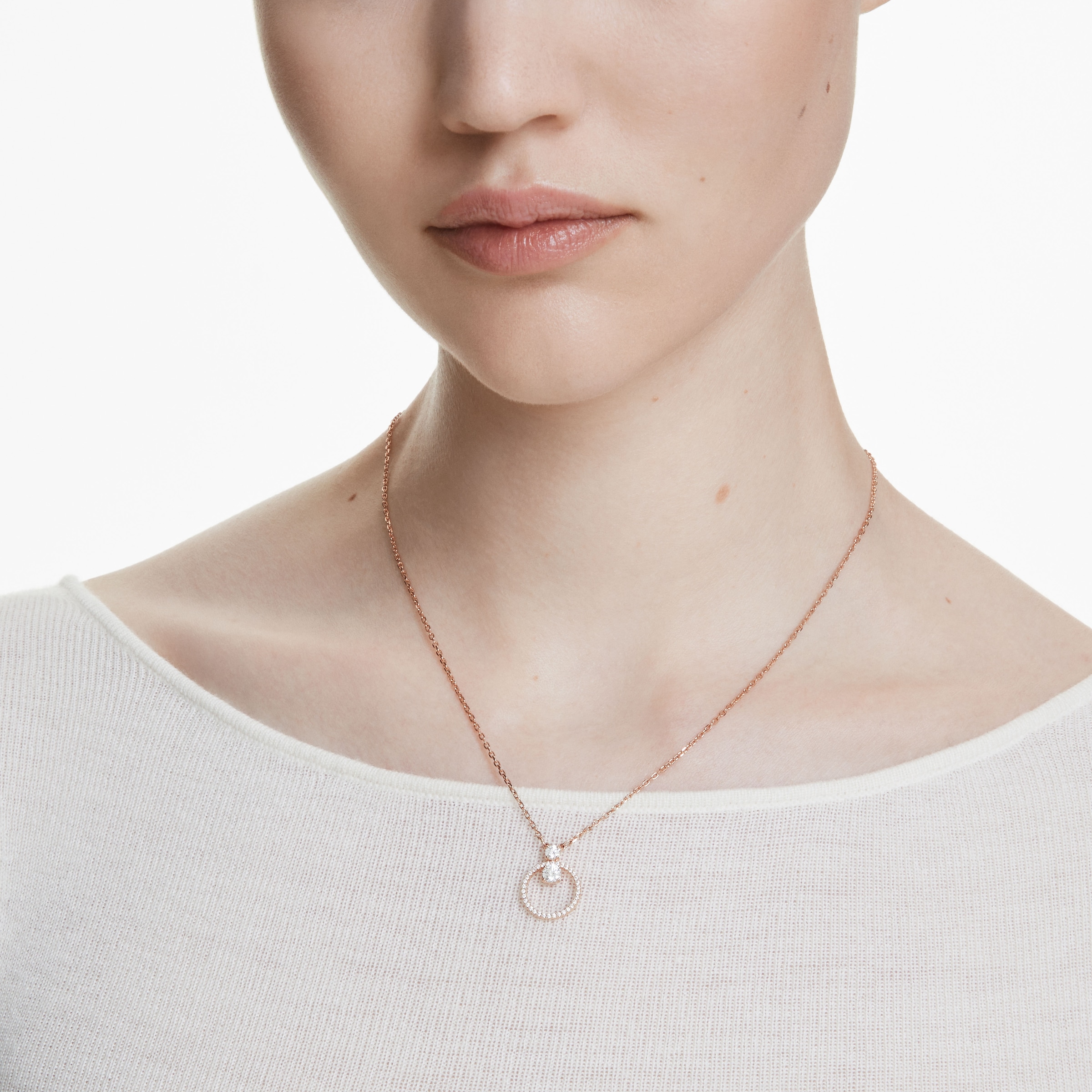 Swarovski Kette mit Anhänger »Schmuck Geschenk Halskette Constella Pavé«, mit Swarovski® Zirkonia (synth.)