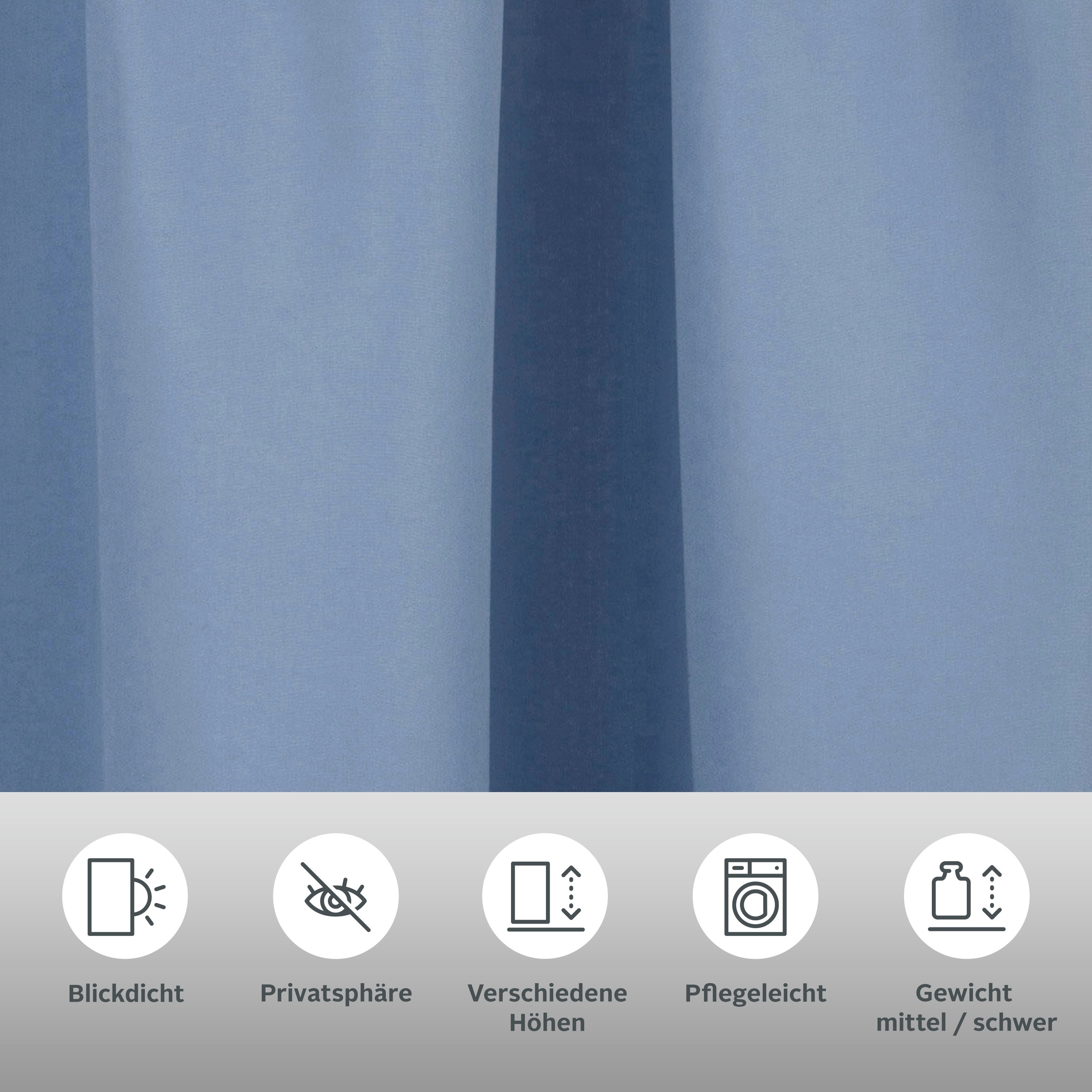 Thumbnail - OTTO home "Parry" Kräuselband 2 Stk. tlg. 2-er Set, blickdicht, monochrom, basic, einfarbig, Bestseller