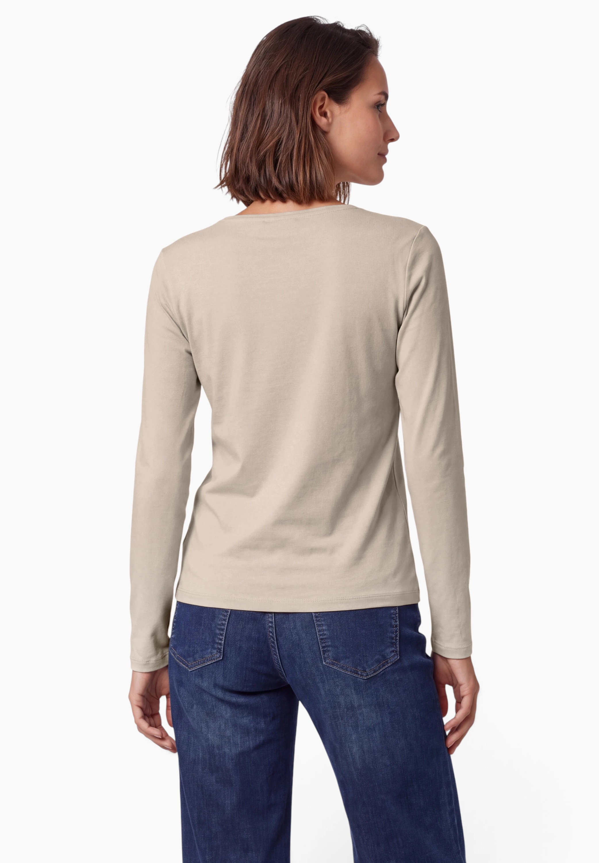 Cecil Langarmshirt aus reiner Baumwolle