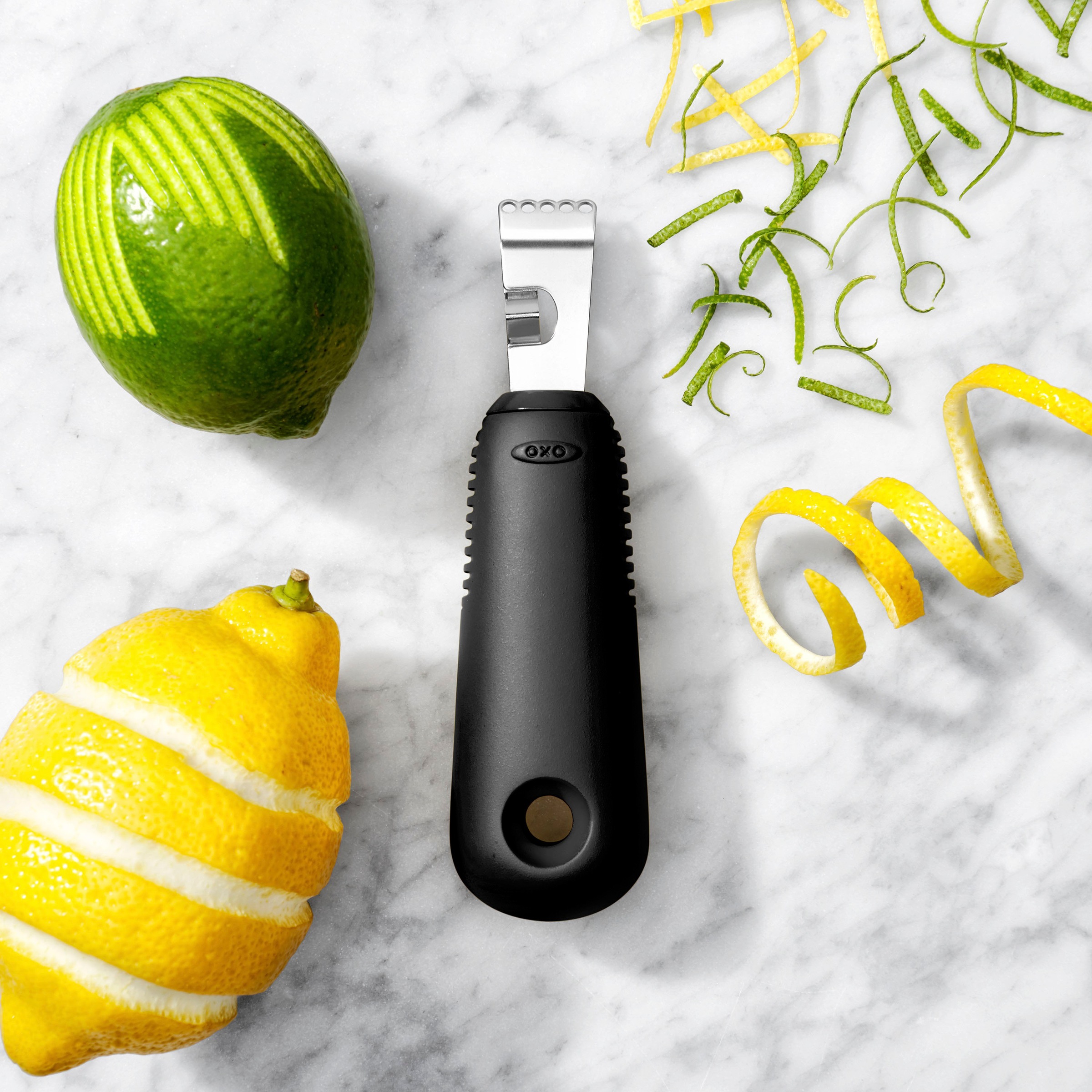 OXO Good Grips Zestenreißer Zitronenreibe und Zestenreißer mit Schälmesser günstig online kaufen