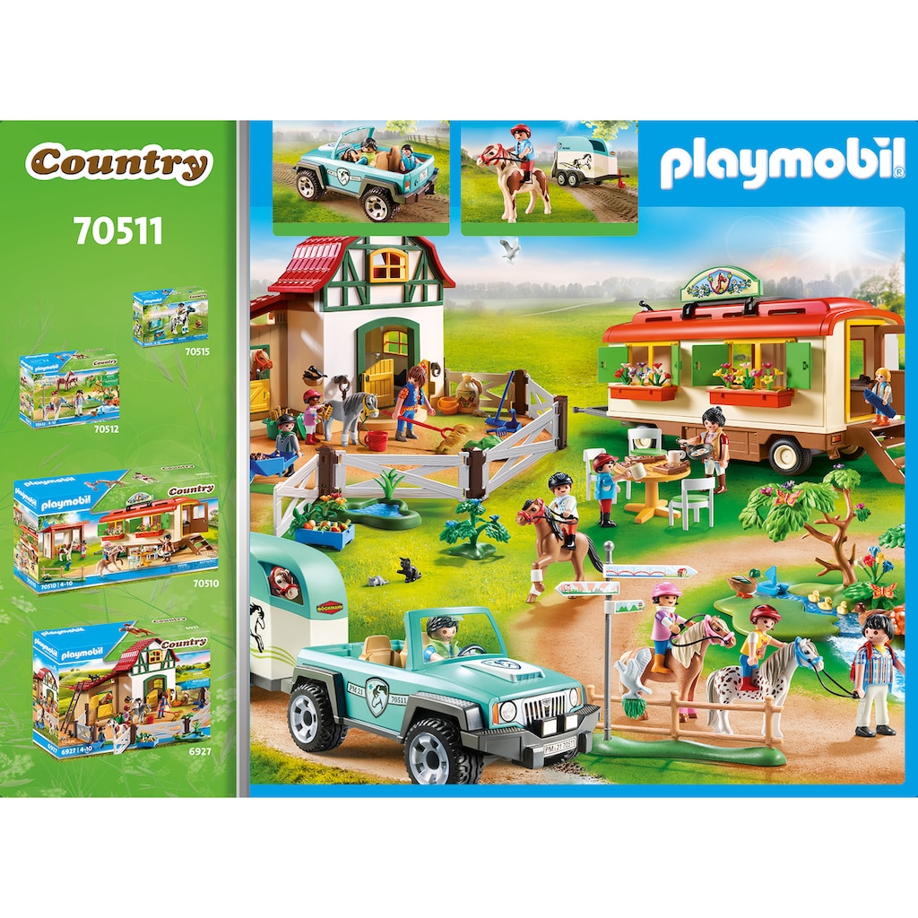 Playmobil® Konstruktions-Spielset »PKW mit Ponyanhänger (70511), Country«, (44 St.)