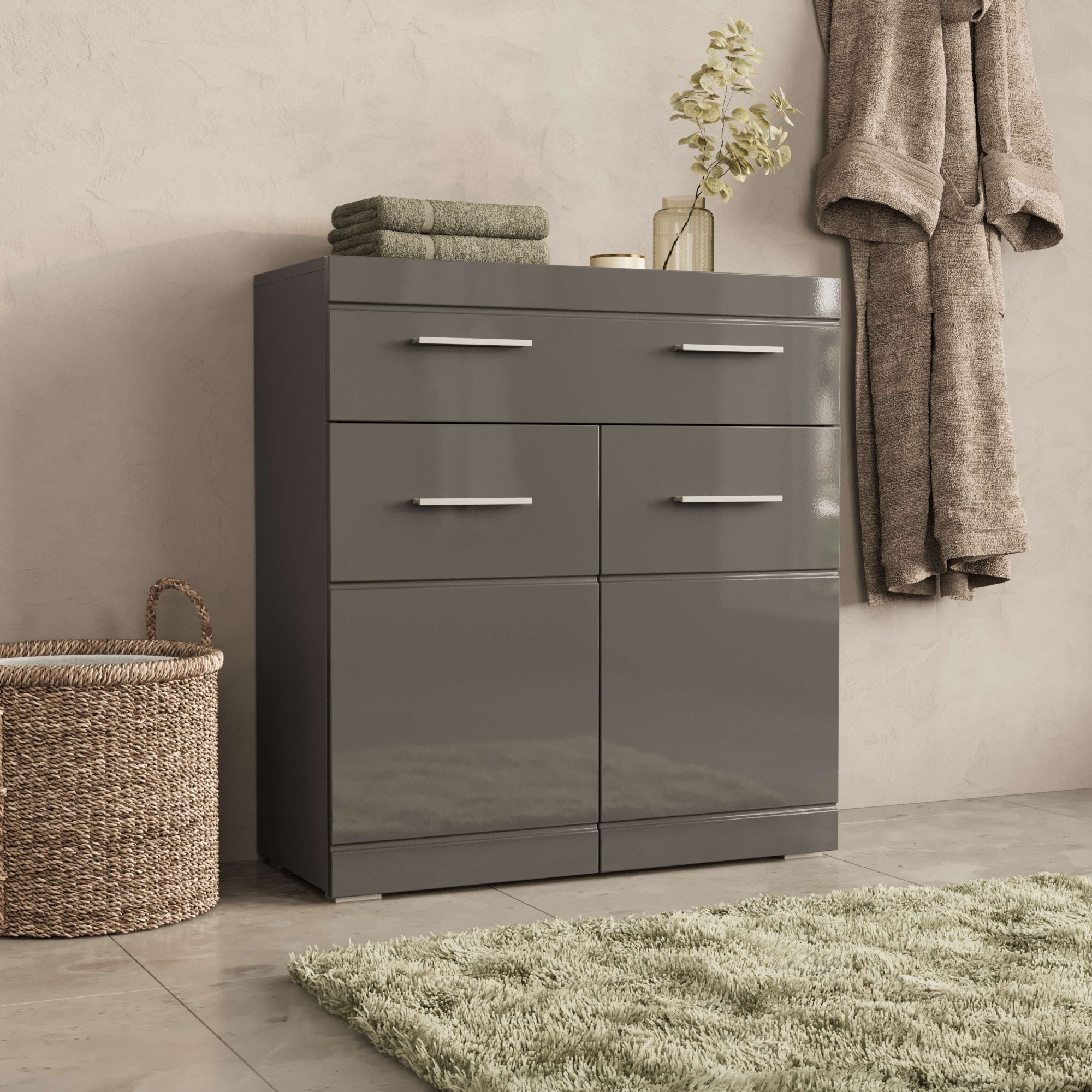 OTTO home Unterschrank »Föhr« minimalistisch, zeitlos, hochglänzend