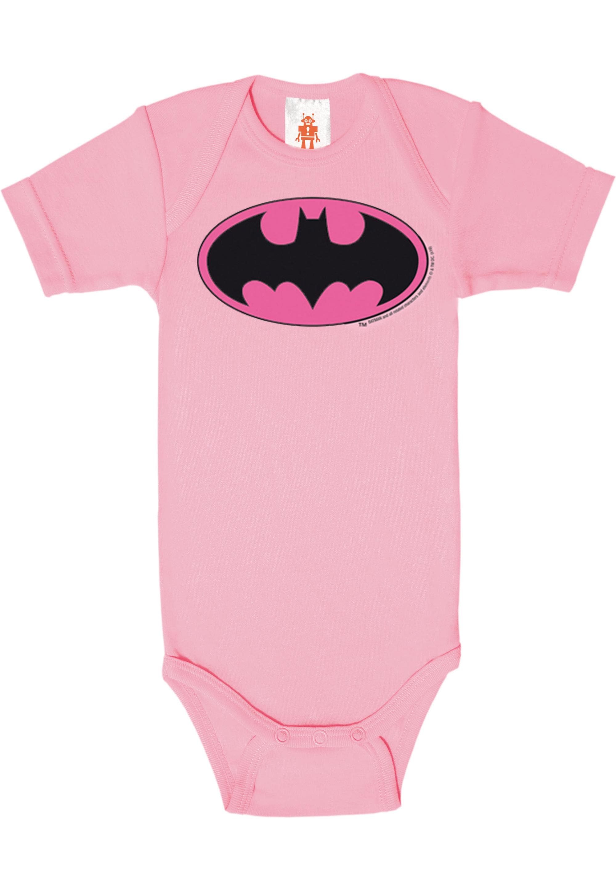 LOGOSHIRT Body "DC - Batman Logo (Pink)", mit coolem Print