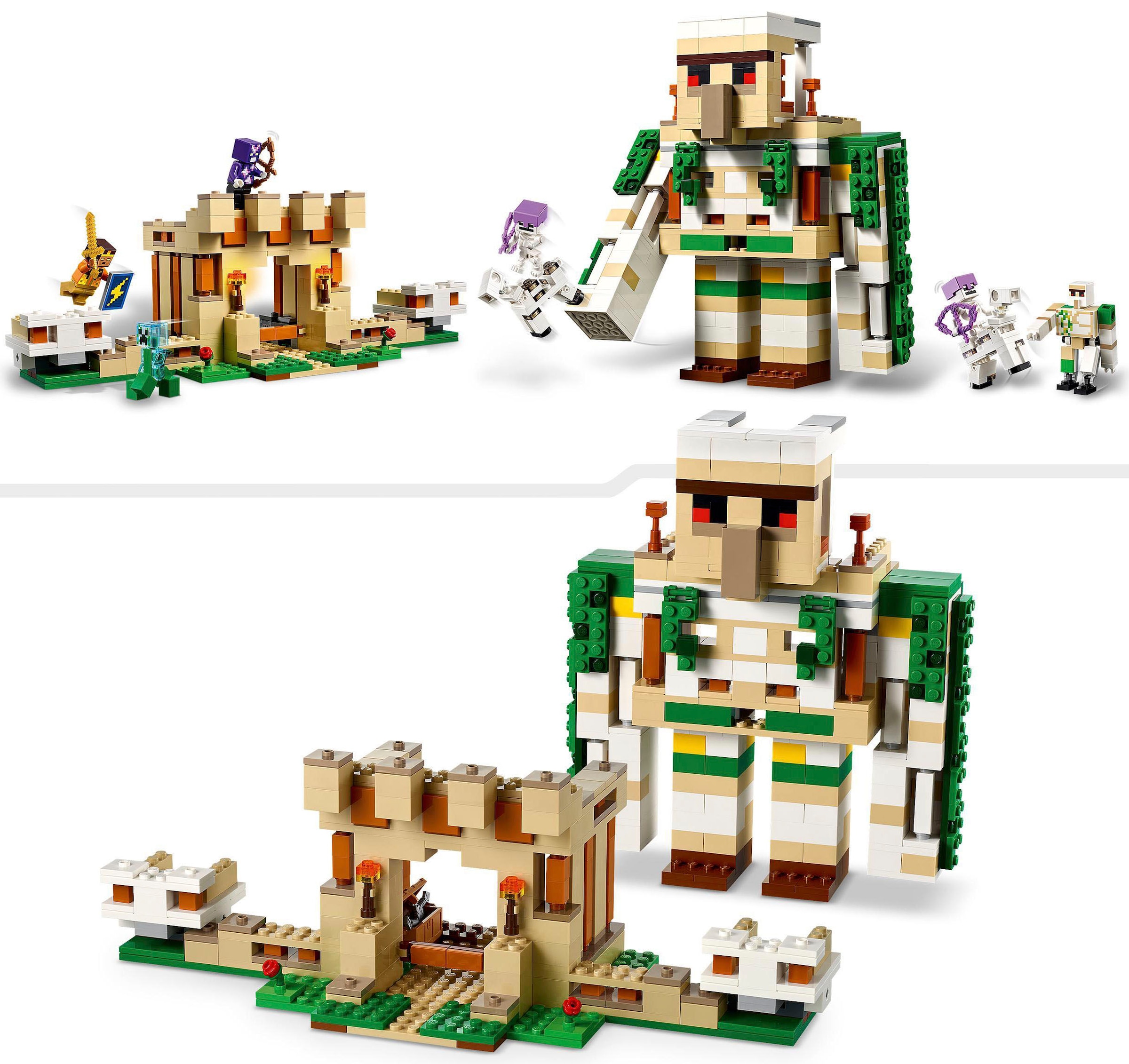 LEGO® Konstruktionsspielsteine »Die Eisengolem-Festung (21250), LEGO® Minecraft«, (868 St.), Made in Europe