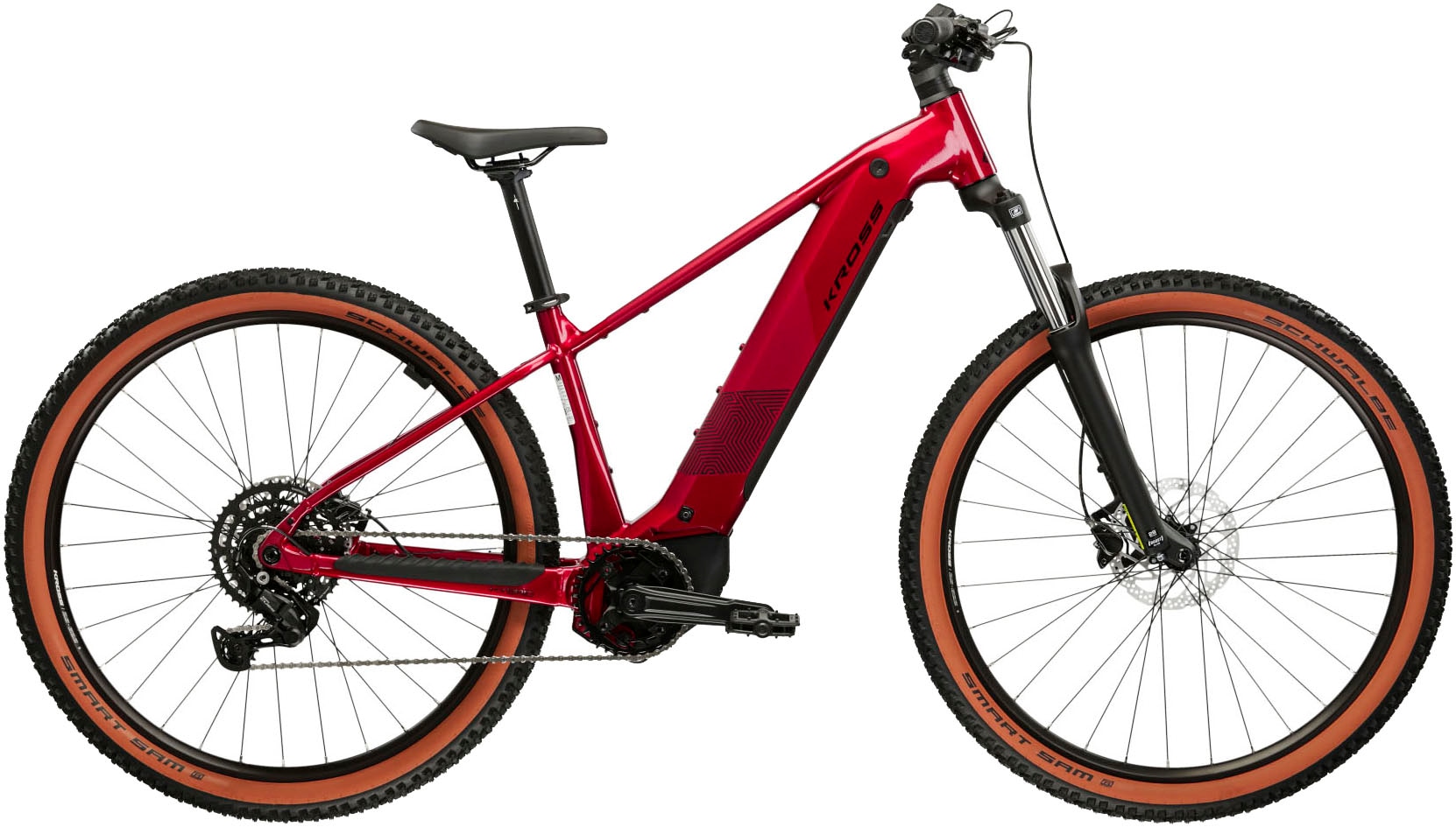 Kross "Influx Hybrid 2.0 16,7Ah / BOSCH 600 Wh 29" rot 9 Gänge 2026" 9 Gang Shimano CUES U4000 Schaltwerk Kettenschaltung Mittelmotor 250 W BOSCH PERFORMANCE LINE PX 36 V/250 W, Mittelmotor