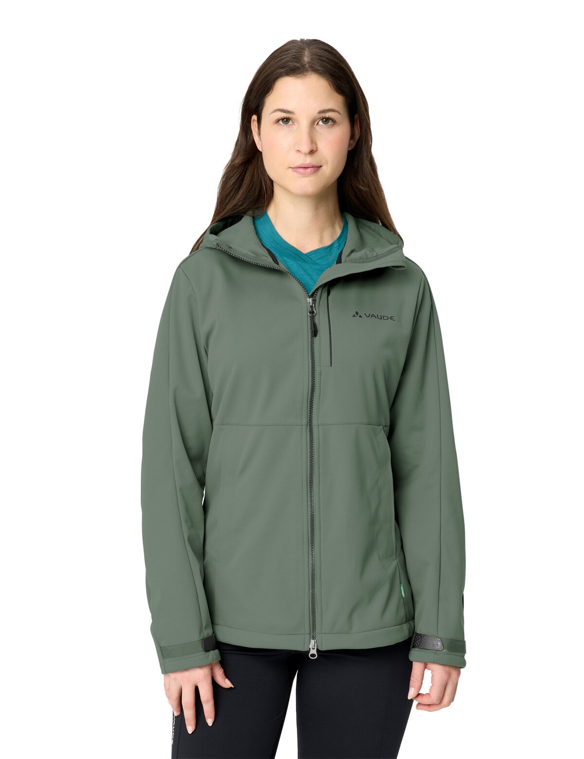 VAUDE Softshelljacke "Womens All Year Elope Softshell Jacket II" mit Reißverschluss, normale Länge, aus Polyester