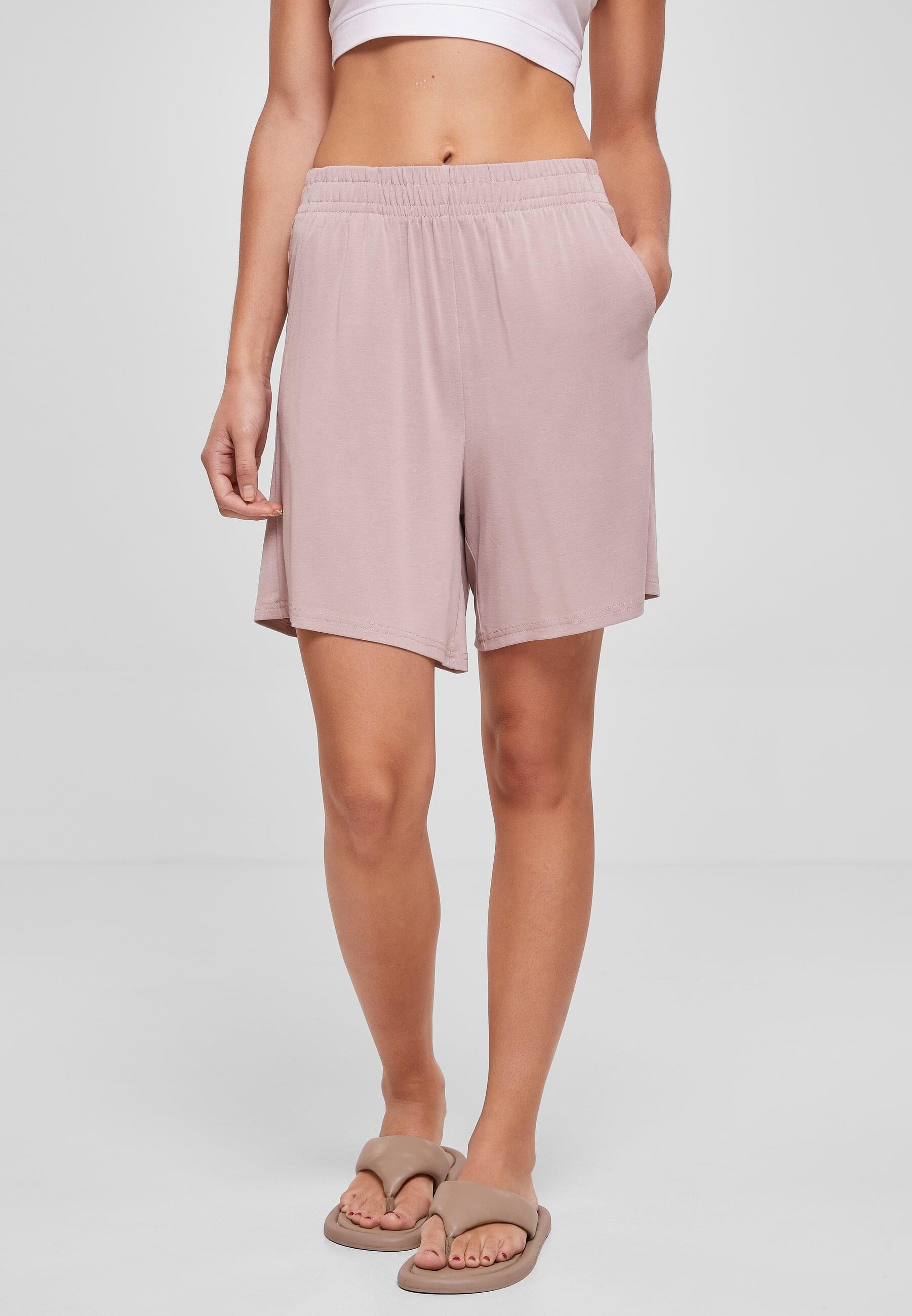 URBAN CLASSICS Stoffhose »Urban Classics Damen Ladies Modal Shorts«, (1 tlg.)