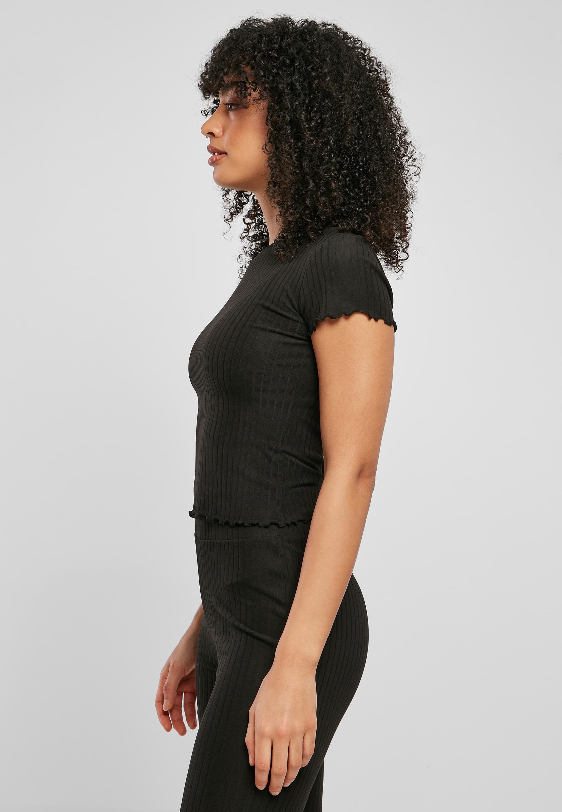 URBAN CLASSICS T-Shirt »Urban Classics Damen Ladies Short Rib Tee«