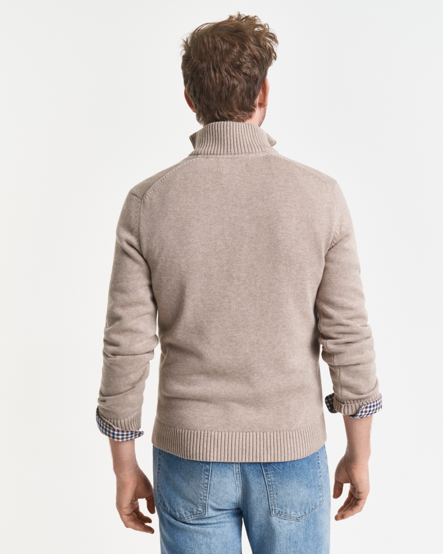 Gant Troyer "CASUAL COTTON HALF ZIP", mit grafischer Logostickerei auf der günstig online kaufen